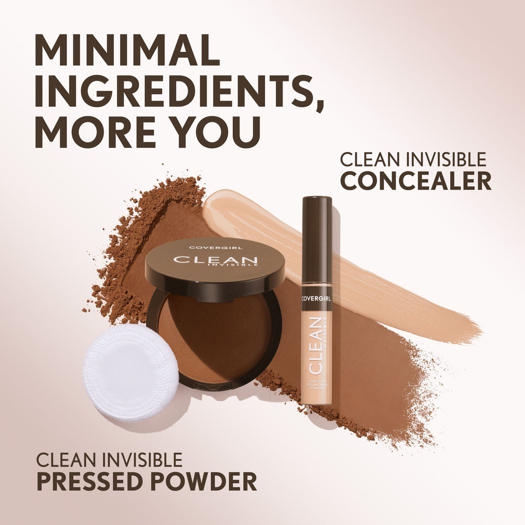 (2 pack) COVERGIRL Clean Invisible Pressed Powder, 105 Ivory, 0.38 oz