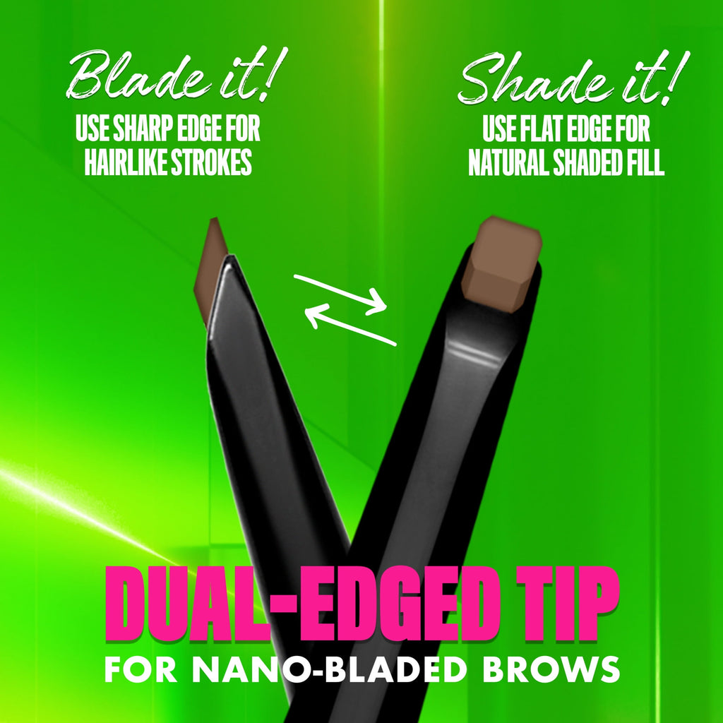 NYX Professional Makeup Brow Blade and Shade Nano Brow Mechanical Pencil, Auburn, 0.02 oz.