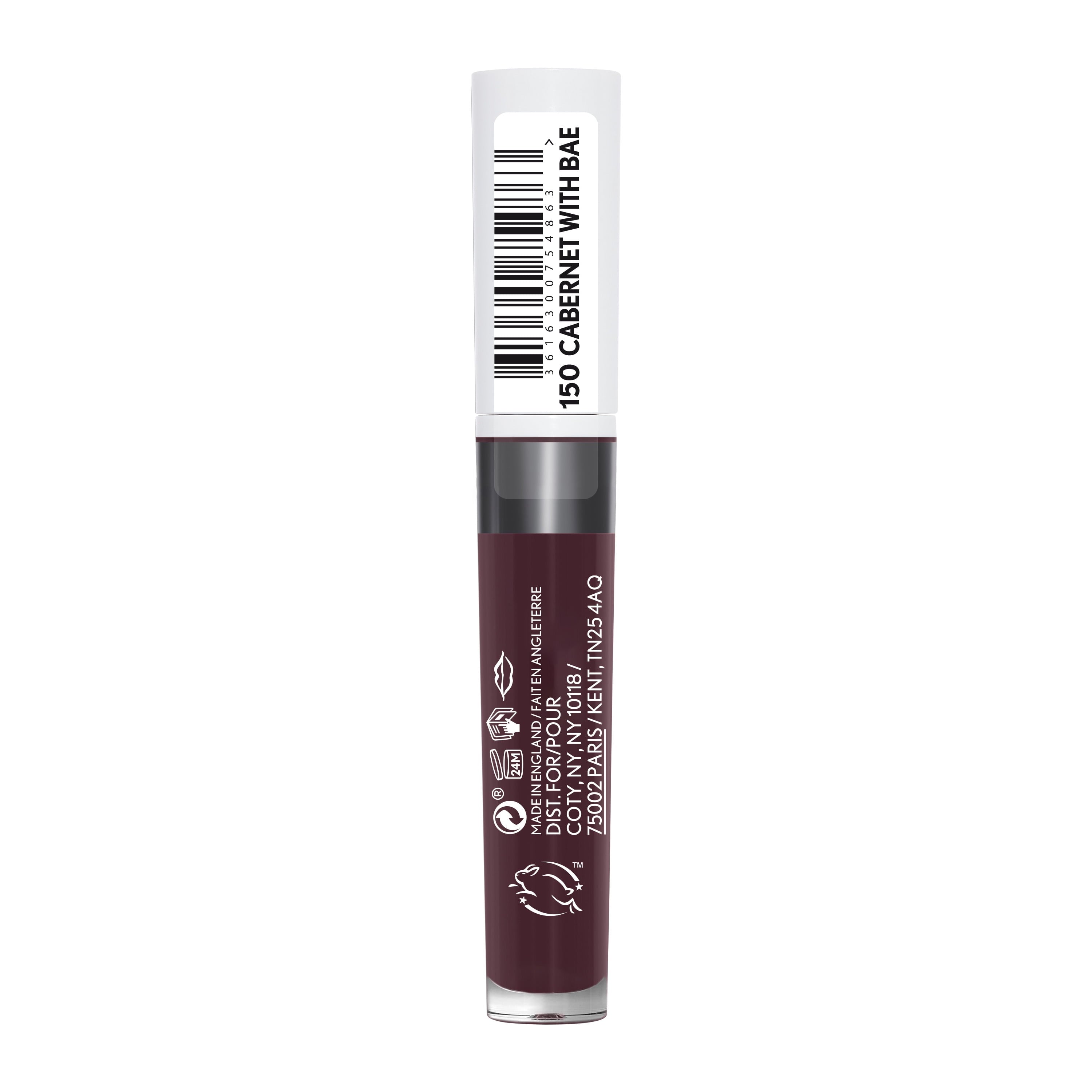 COVERGIRL Outlast UltiMatte One Step Liquid Lip Color, Cabernet With Bae, 0.12 oz, Lipstick, Lip Gloss, Matte Lipstick, Transfer Resistant, Moisturizing, Vegan