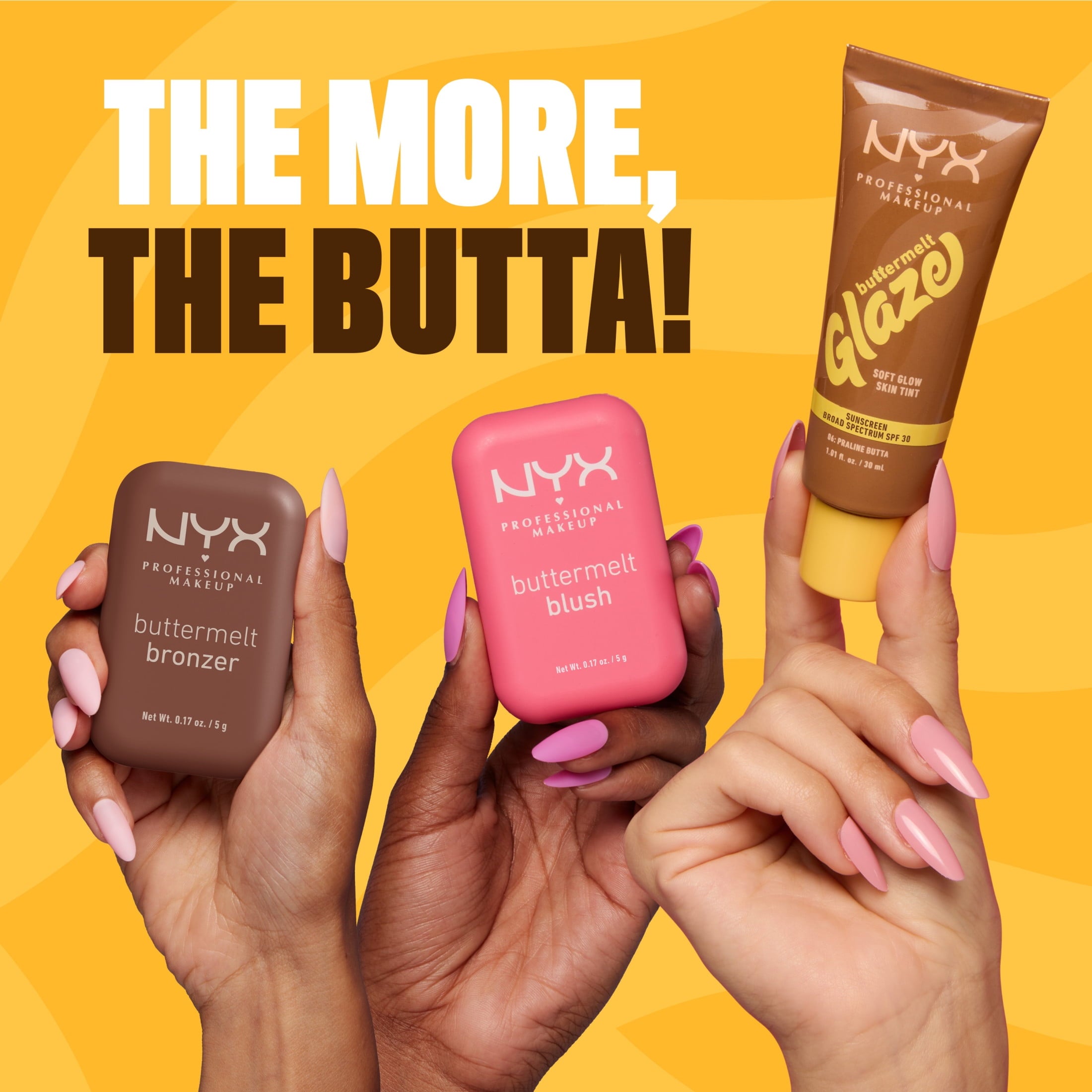 NYX Professional Makeup Buttermelt Glaze Tinted Moisturizer, SPF 30, Whipped Butta, All Skin Types, 1.01 fl oz