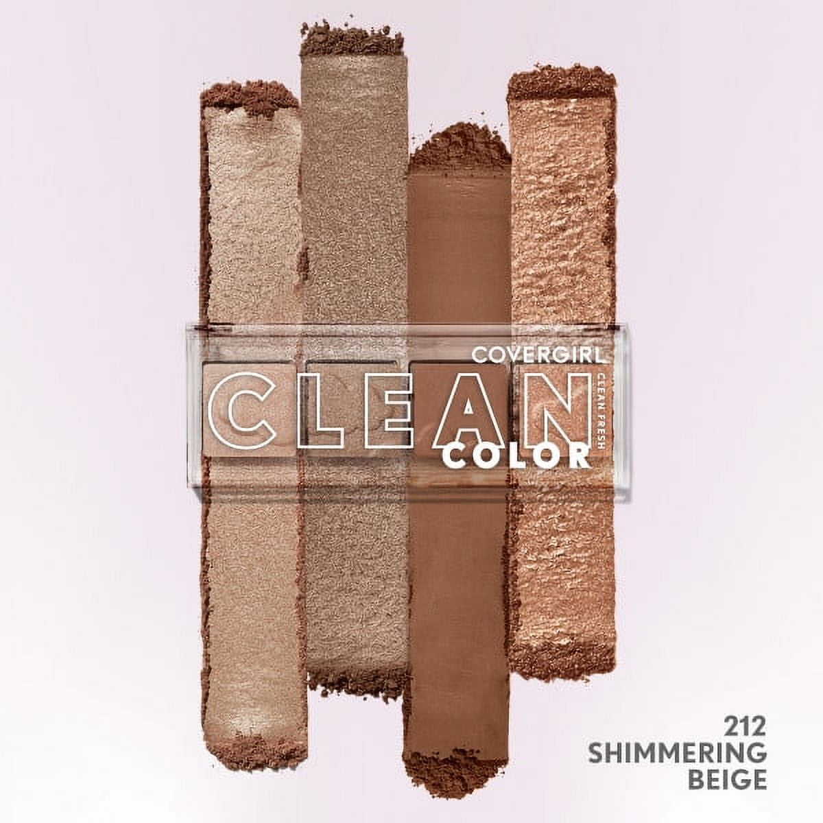 COVERGIRL Clean Fresh Clean Color Eyeshadow, 212 Shimmering Beige, 0.14 oz