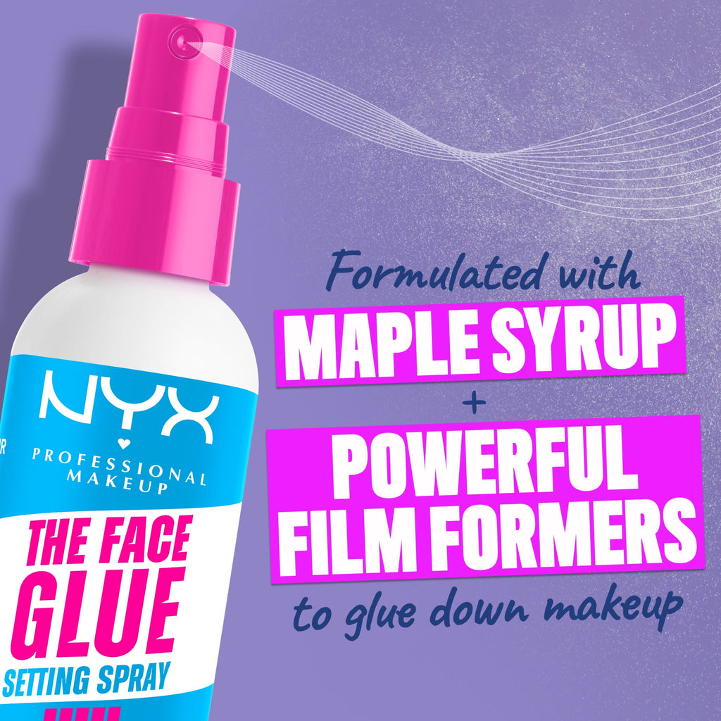 NYX Professional Makeup The Face Glue Transfer Resistant Makeup Setting Spray, 2 fl oz