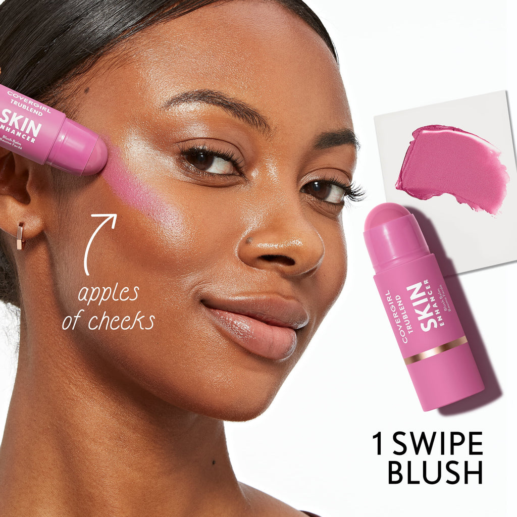 COVERGIRL TruBlend Skin Enhancer Blush Balm, 255 Midnight Plum, 0.21 oz
