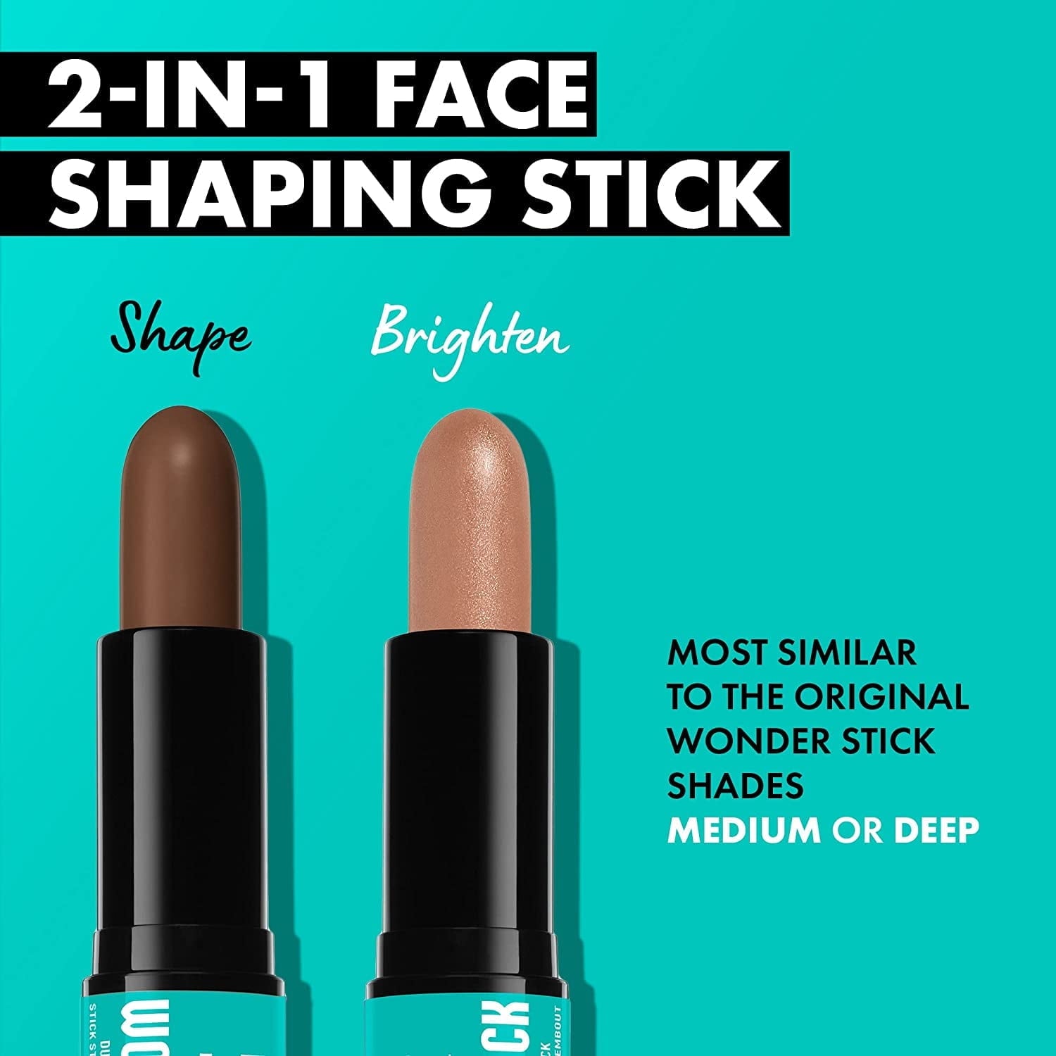 NYX Professional Makeup Wonder Stick, Cream Highlight & Contour Stick, Medium