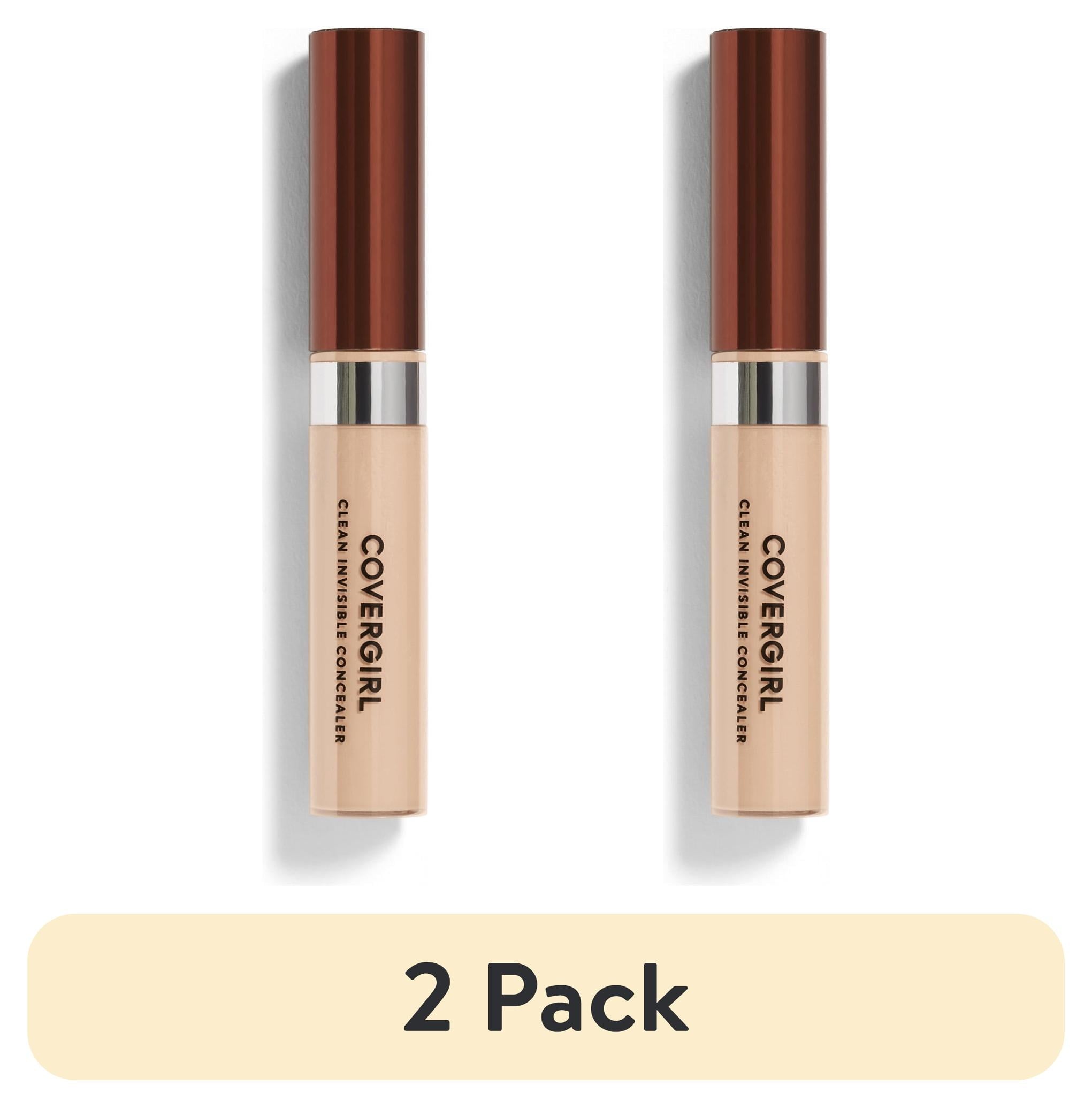 (2 pack) COVERGIRL Clean Invisible Lightweight Concealer, 125 Light, 0.32 oz, Concealer Makeup, Concealer for Dark Circles, Under Eye Concealer, Full Coverage Concealer