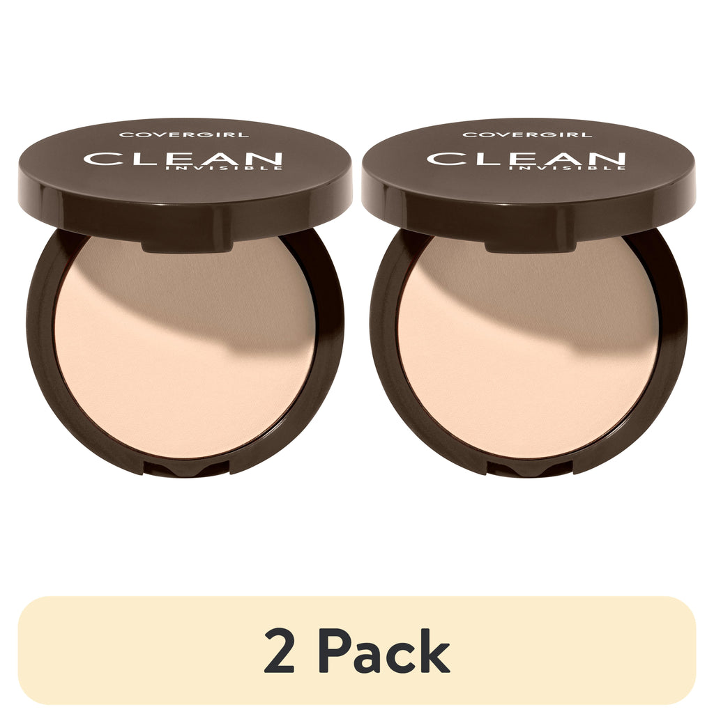 (2 pack) COVERGIRL Clean Invisible Pressed Powder, 105 Ivory, 0.38 oz
