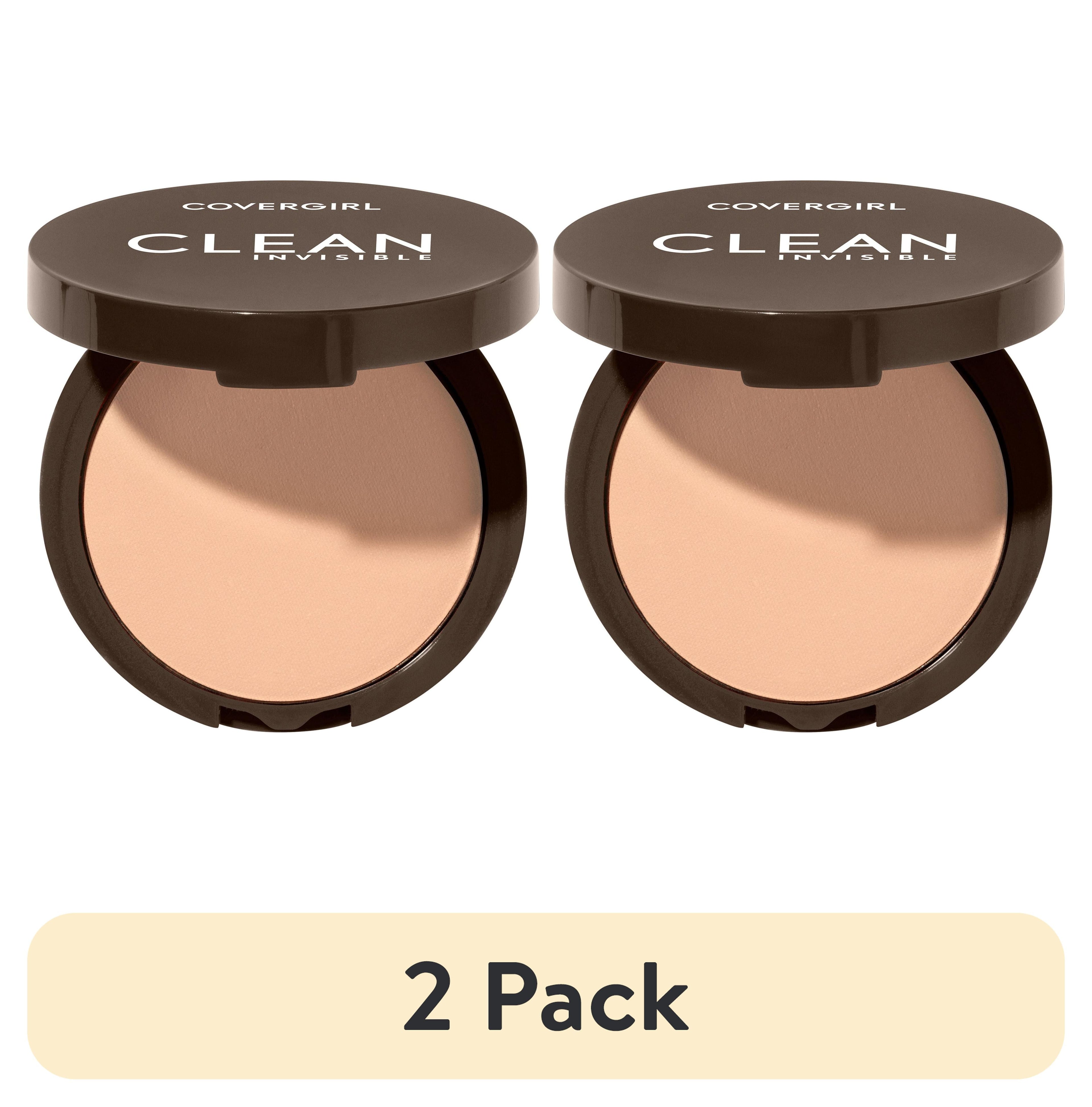 (2 pack) COVERGIRL Clean Invisible Pressed Powder, 125 Buff Beige, 0.38 oz