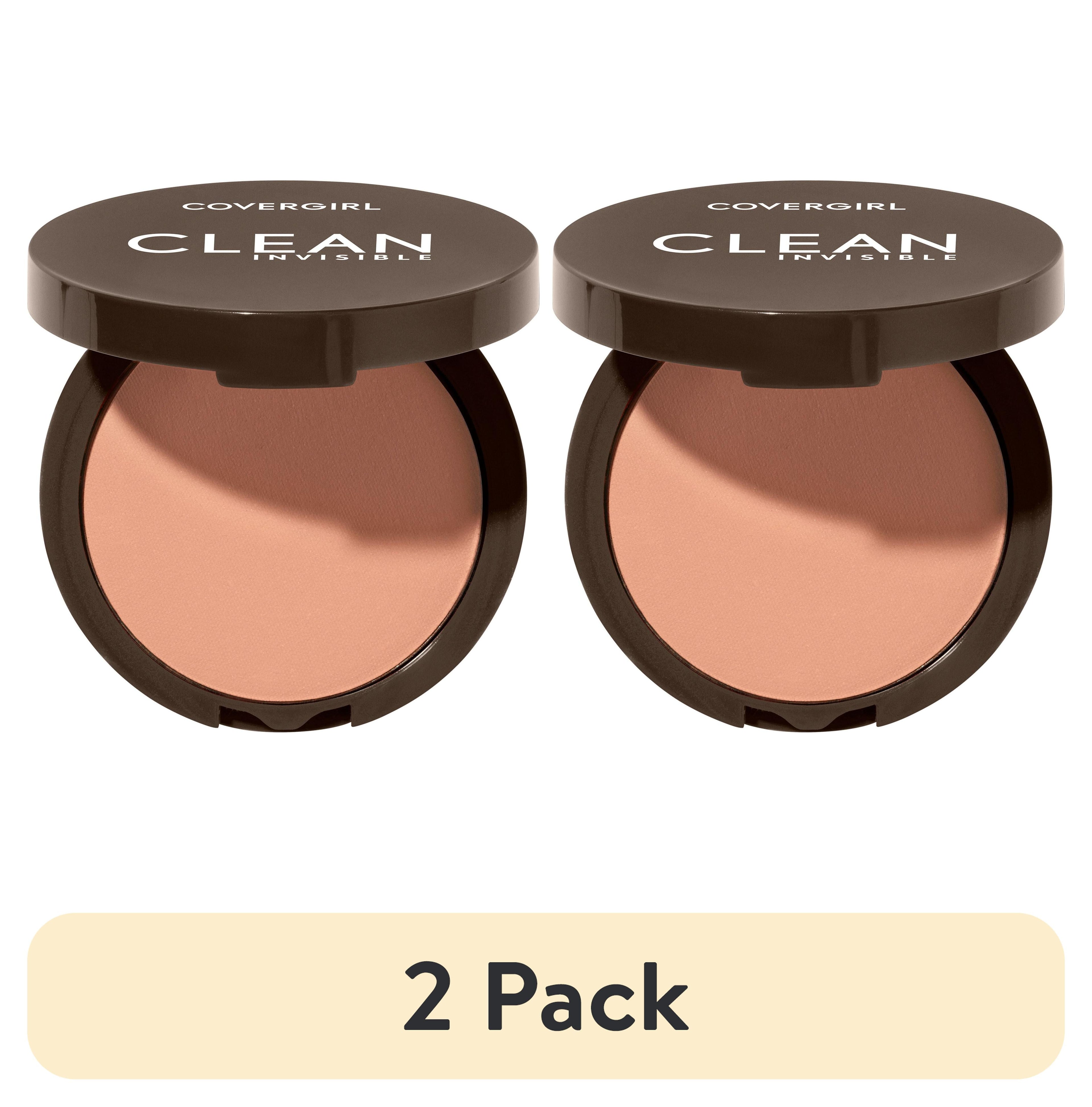 (2 pack) COVERGIRL Clean Invisible Pressed Powder, 135 Medium Light, 0.38 oz