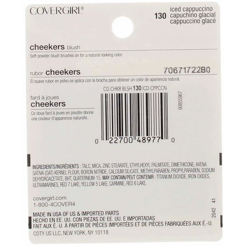 CoverGirl Cheekers Blush, Iced Cappuccino [130], 0.12 oz