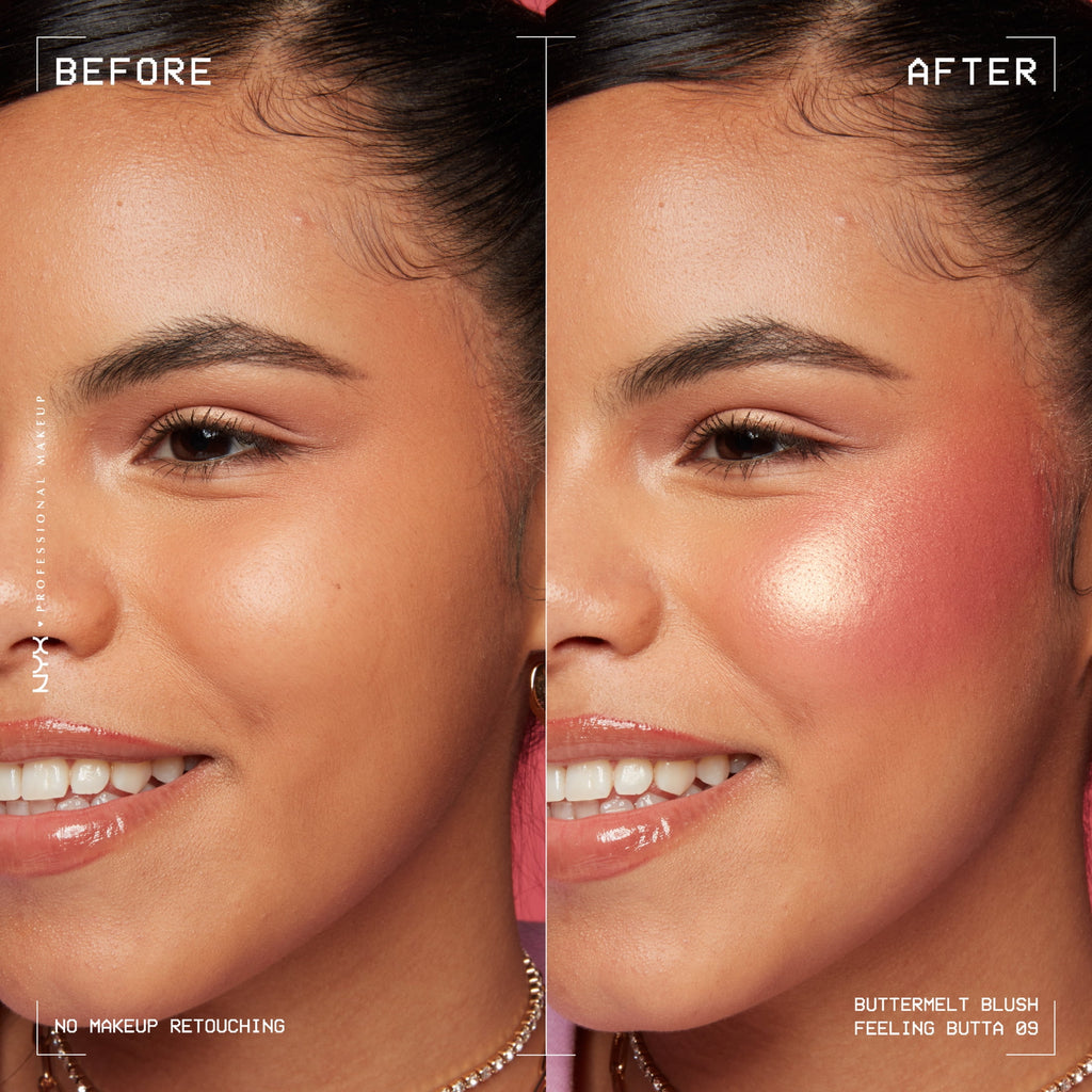 NYX Professional Makeup Buttermelt Blush, Face Makeup Powder Blush, Feeling Butta, 0.17 oz