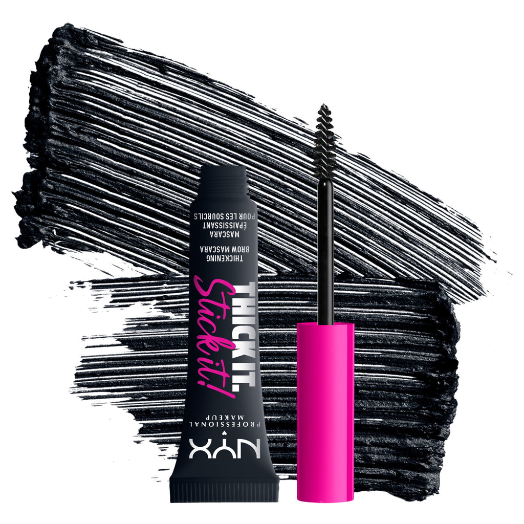 NYX Professional Makeup Thick It Stick It Thickening Brow Gel, Black