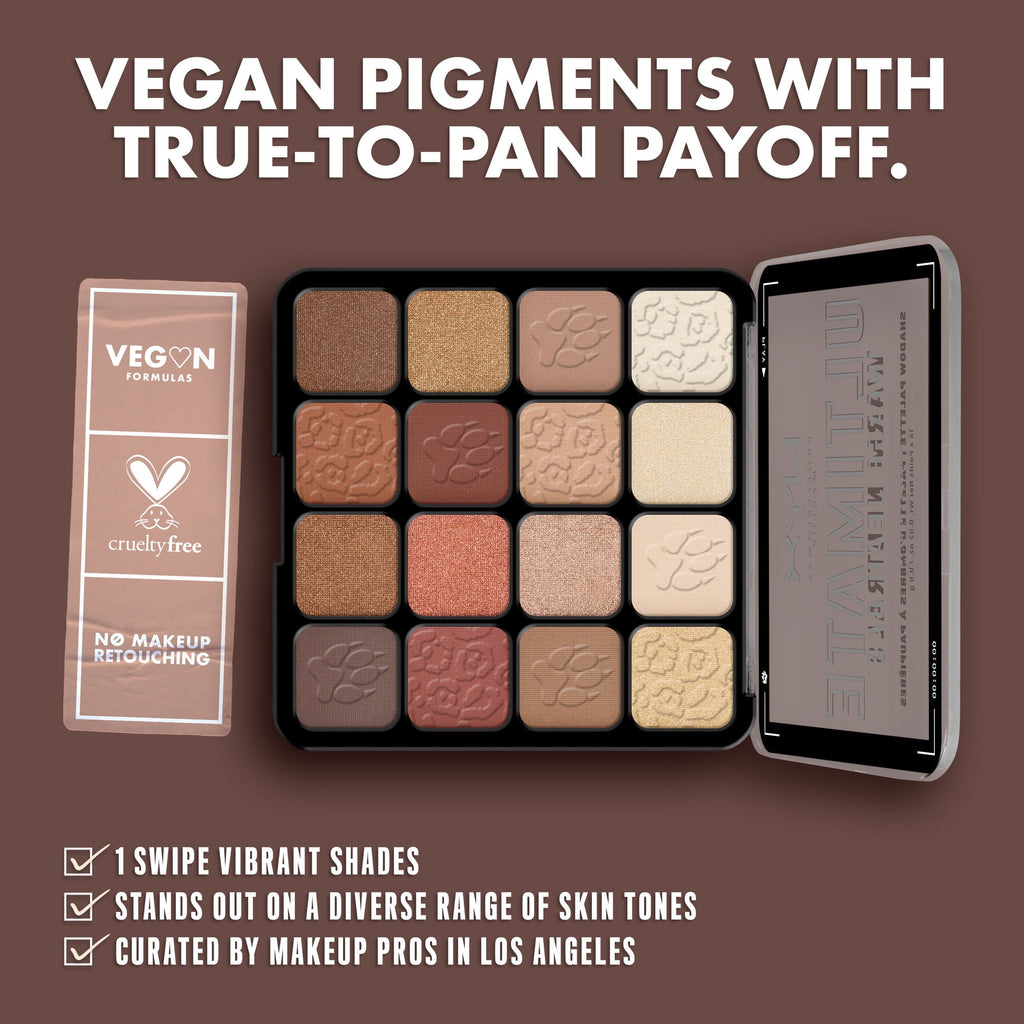 NYX Professional Makeup Ultimate Eye Shadow Palette, Warm Neutrals