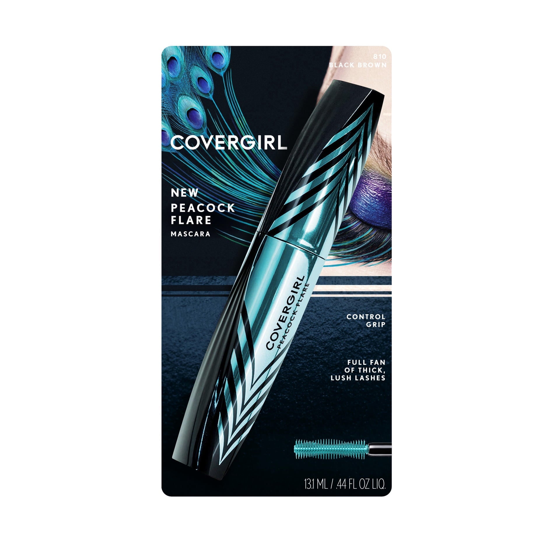 COVERGIRL Peacock Flare Mascara, 810 Black Brown