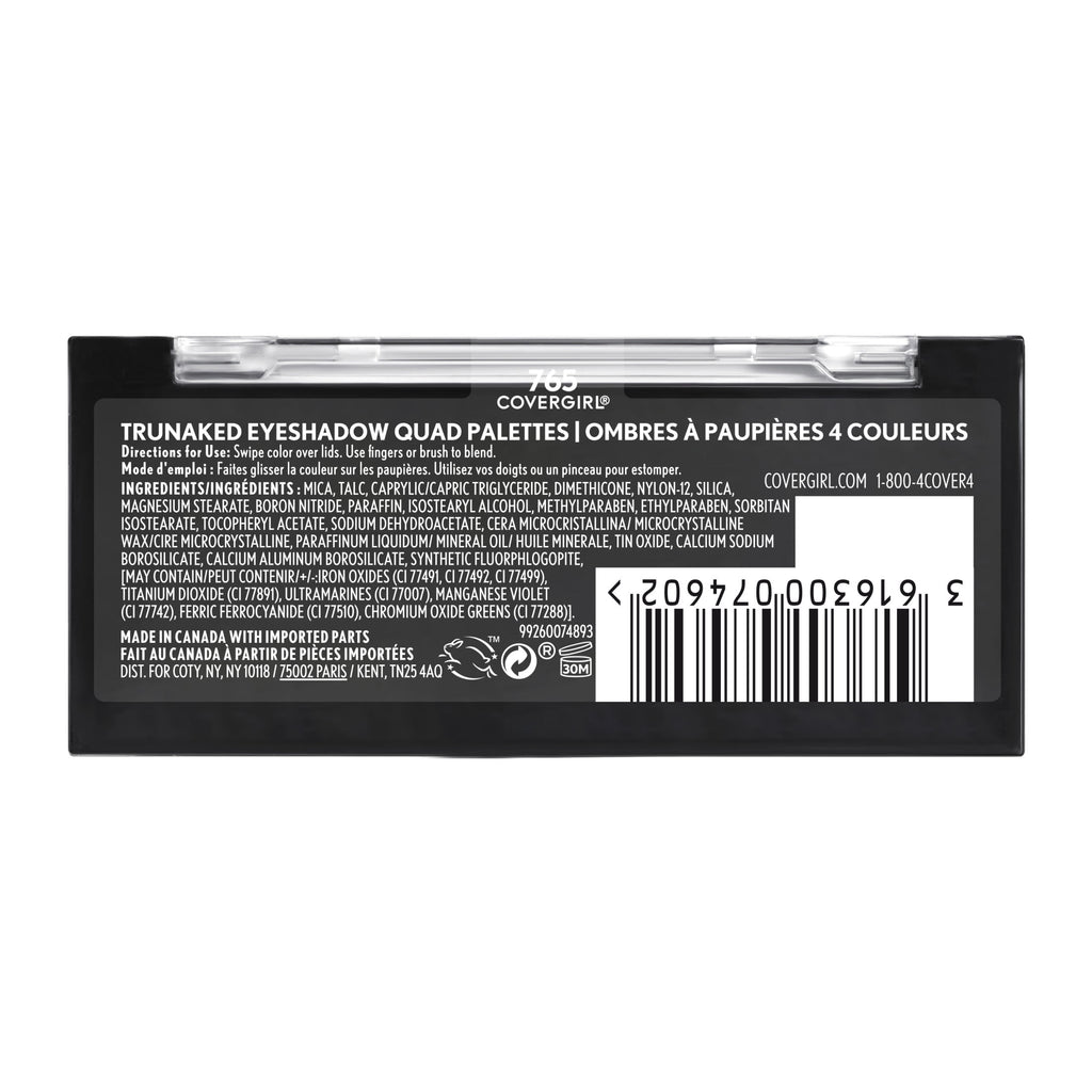 COVERGIRL TruNaked Quad Eyeshadow Palette, 765 Midsummer Night Mayhem, 0.06 oz