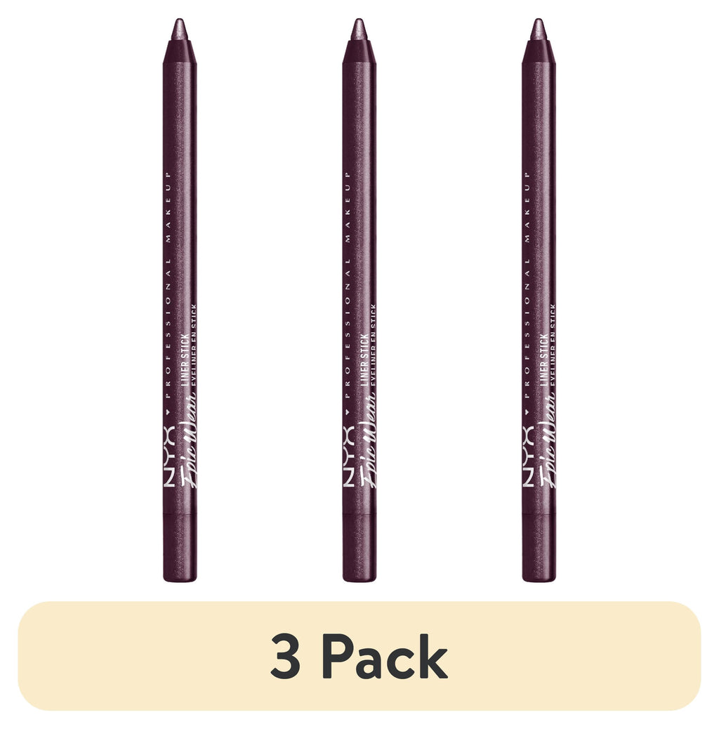 (3 pack) NYX Professional Makeup Epic Wear Liner Sticks, Long-Lasting Waterproof Eyeliner Pencil, Berry Goth, 1 Count