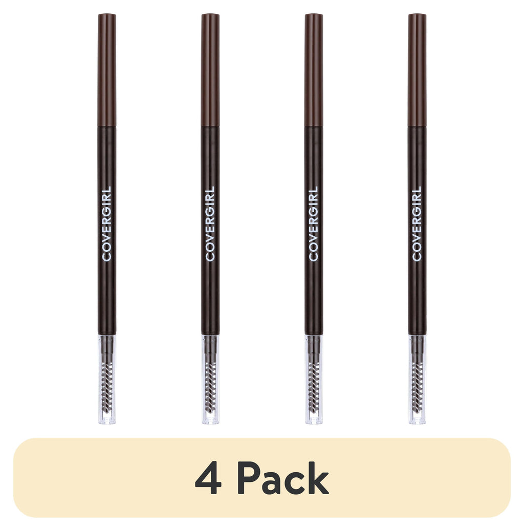 (4 pack) COVERGIRL Easy Breezy Brow Micro-Fine + Define Pencil, 710 Soft Brown, 0.003 oz