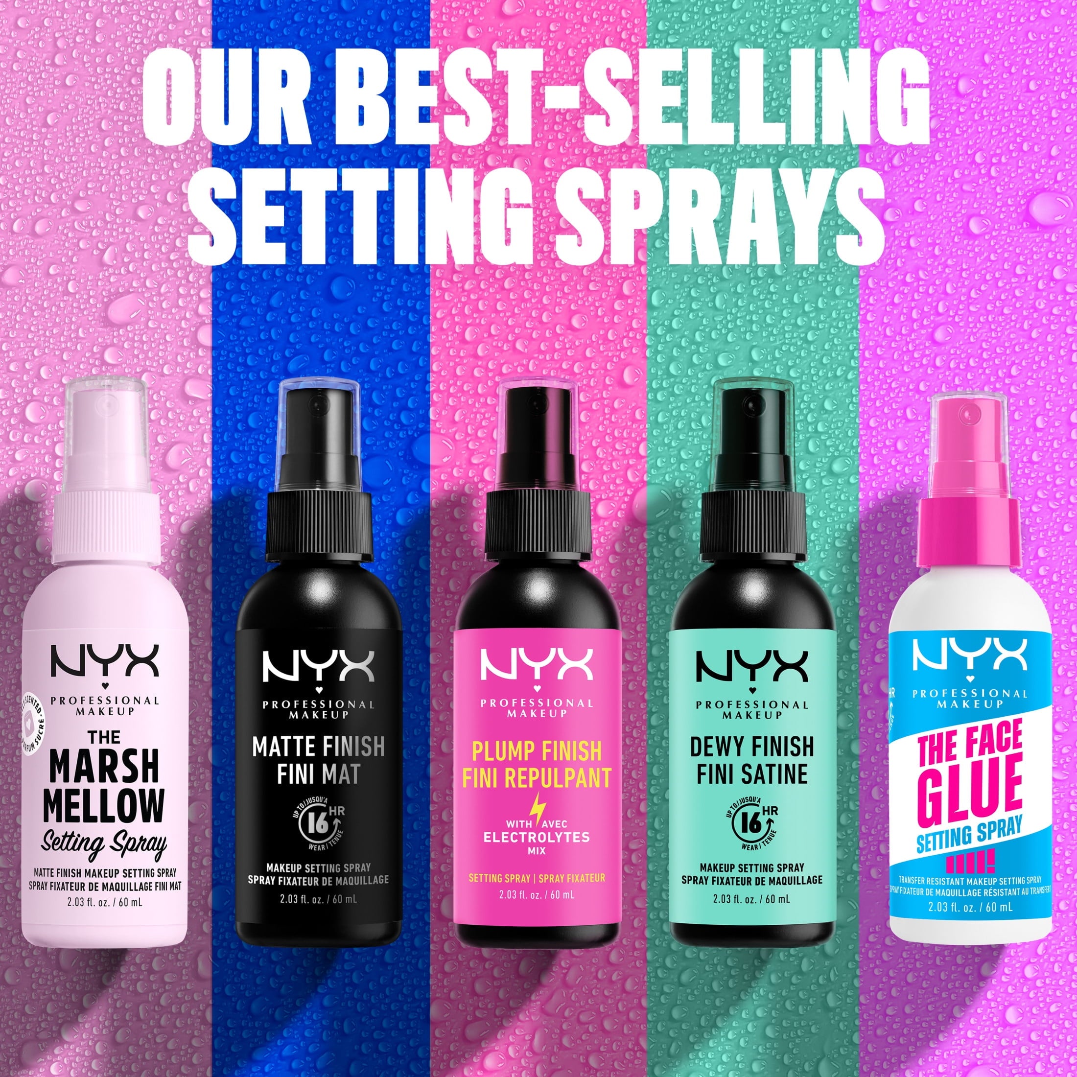 NYX Professional Makeup The Face Glue Transfer Resistant Makeup Setting Spray, 2 fl oz