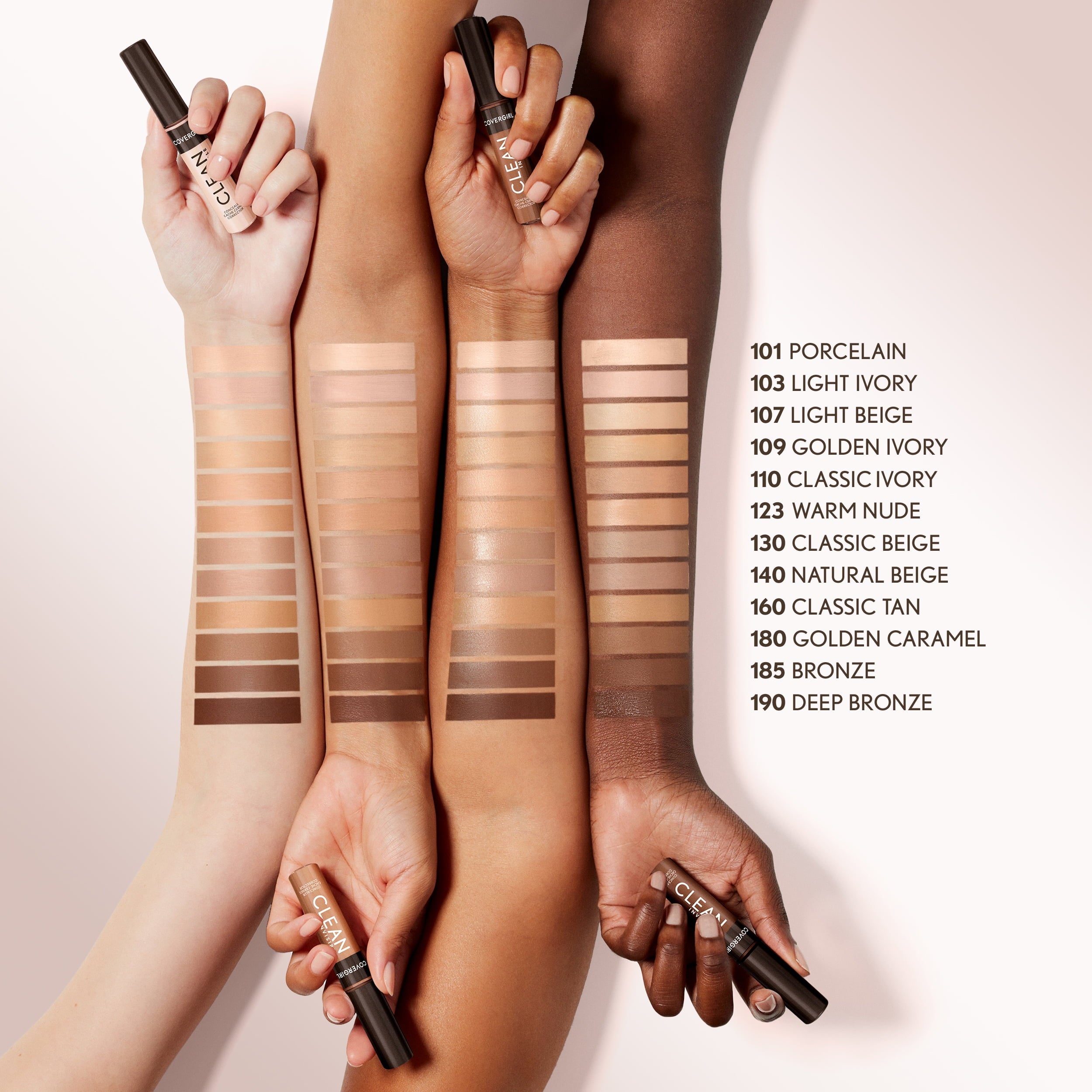 COVERGIRL Clean Invisible Liquid Concealer, 140 Natural Beige, 0.23 fl oz