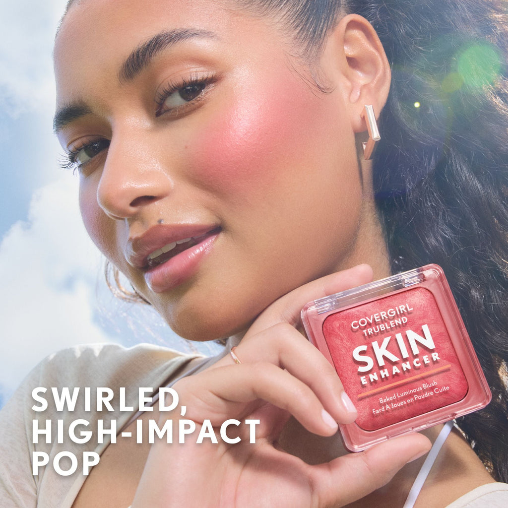COVERGIRL TruBlend Skin Enhancer Baked Luminous Blush, 430 Berry Punch, 0.28oz