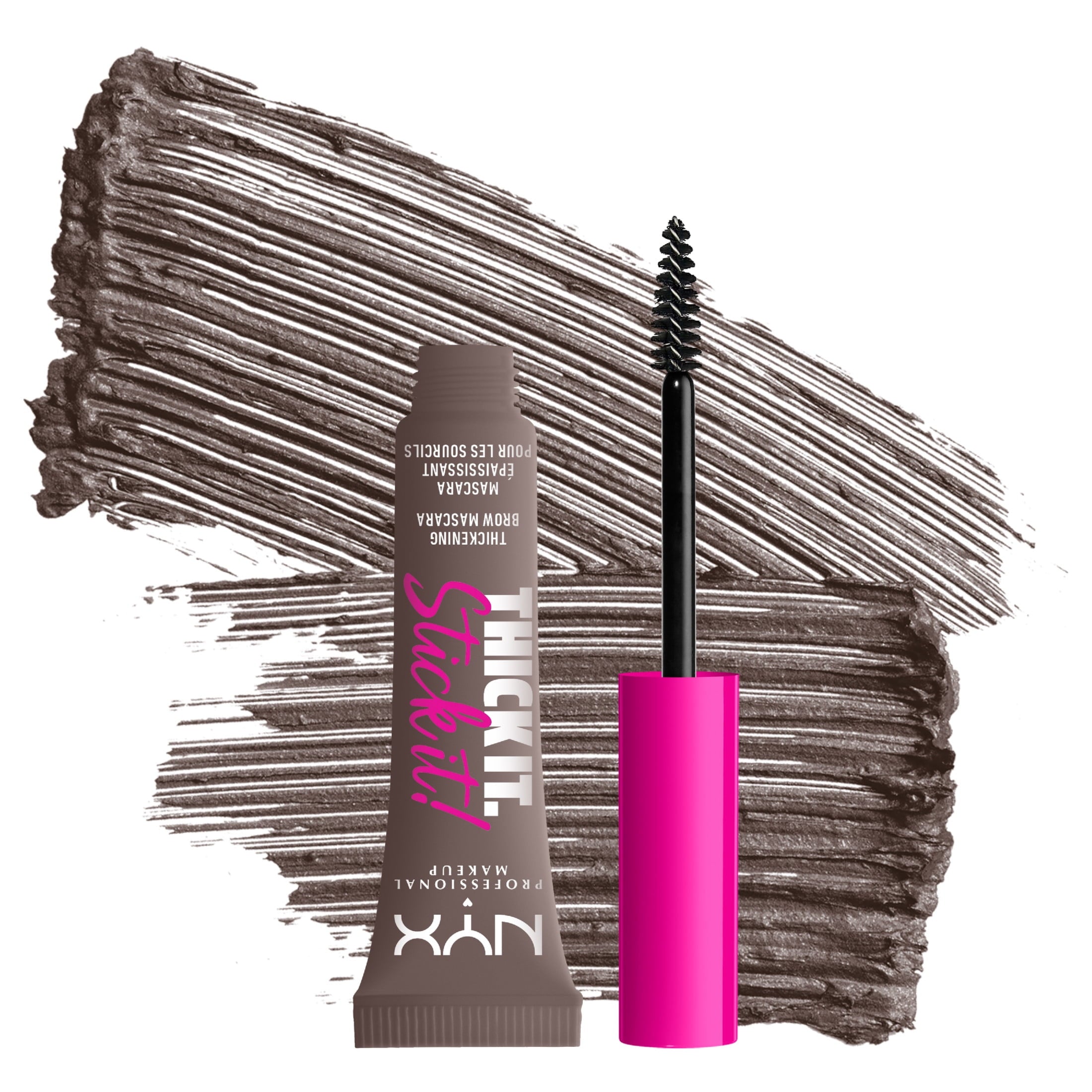 NYX Professional Makeup Thick It Stick It Thickening Brow Gel, Cool Ash Brown