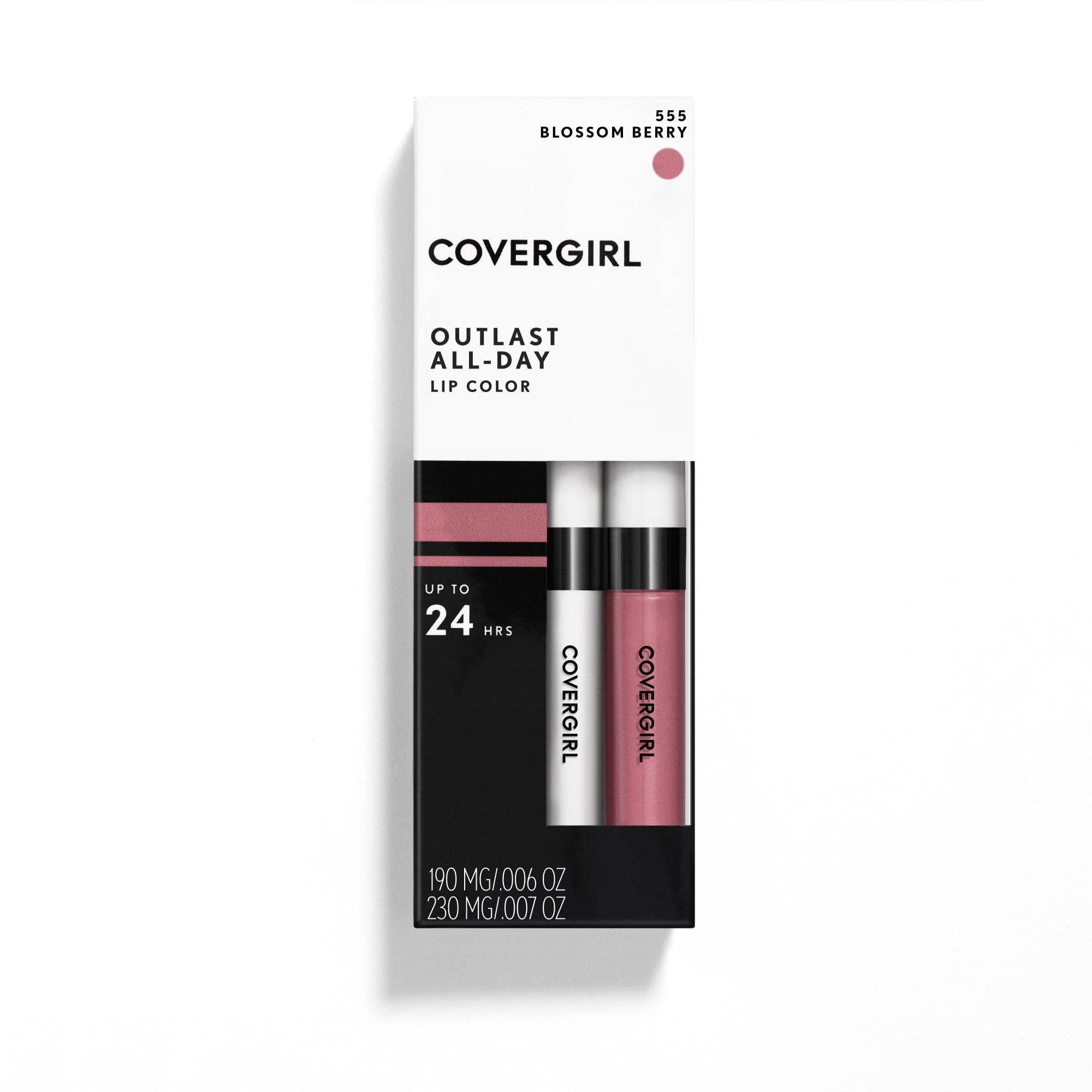 COVERGIRL Outlast All-Day Lip Color Liquid Lipstick and Moisturizing Topcoat, Blossom Berry