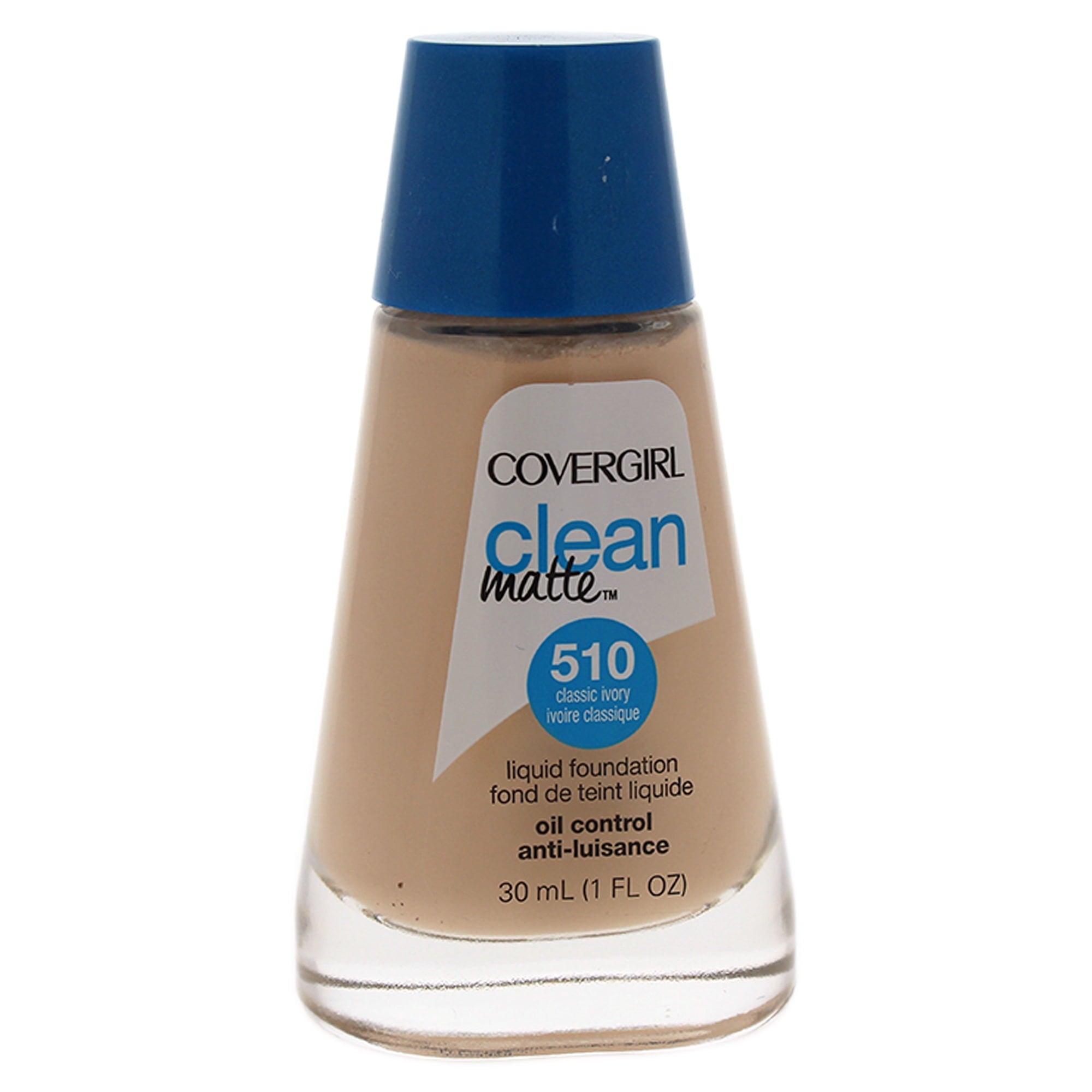 CoverGirl Clean Matte Liquid Foundation - # 510 Classic Ivory , 1 oz Foundation
