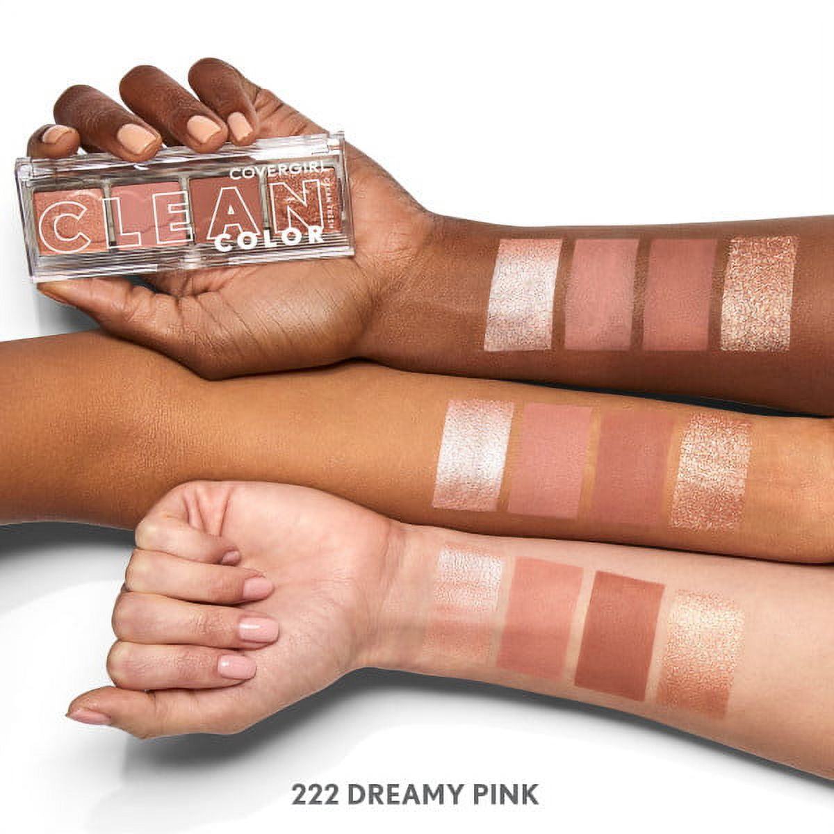 COVERGIRL Clean Fresh Clean Color Eyeshadow, 222 Dreamy Pink, 0.14 oz