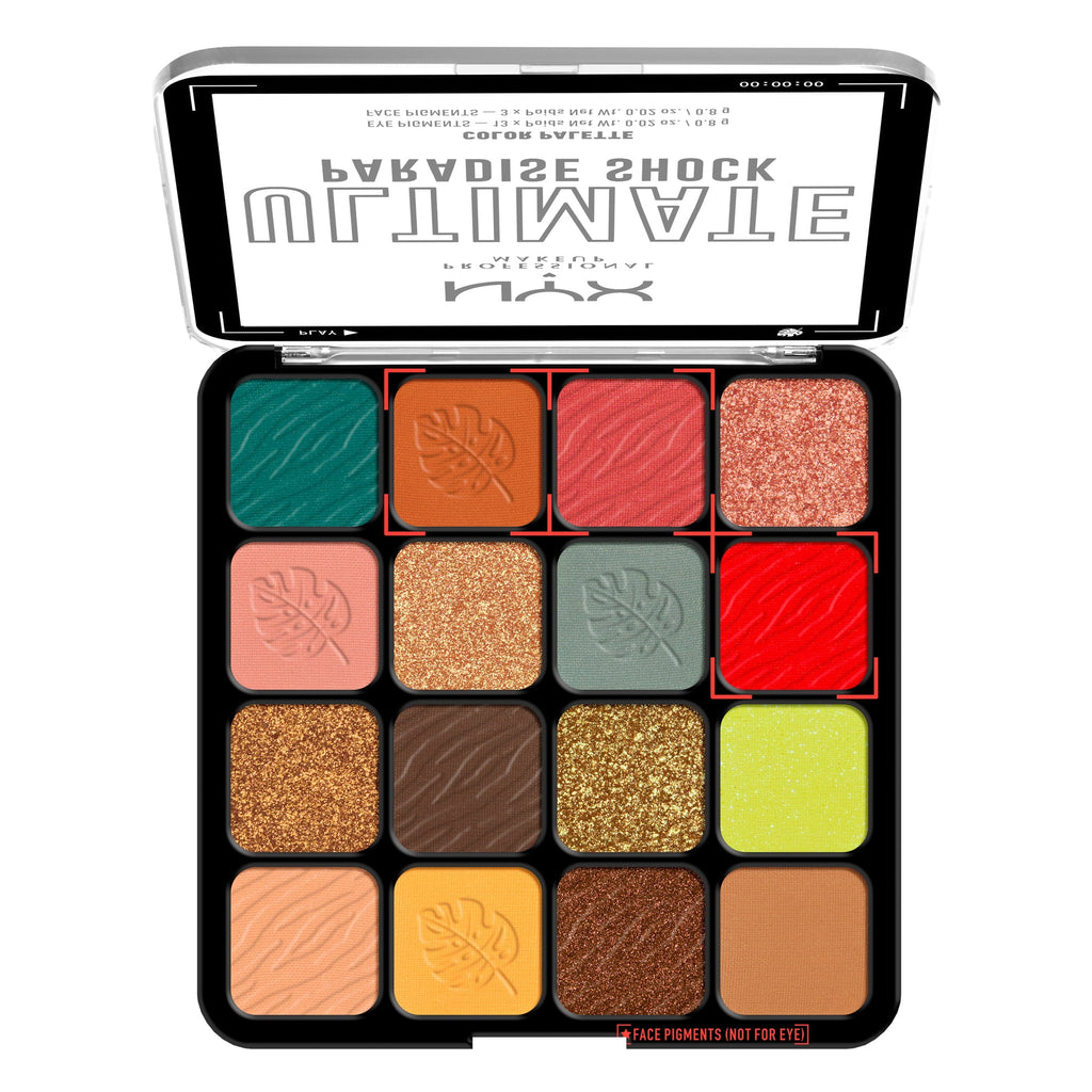 NYX Professional Makeup Ultimate Color Palette, Paradise Shock