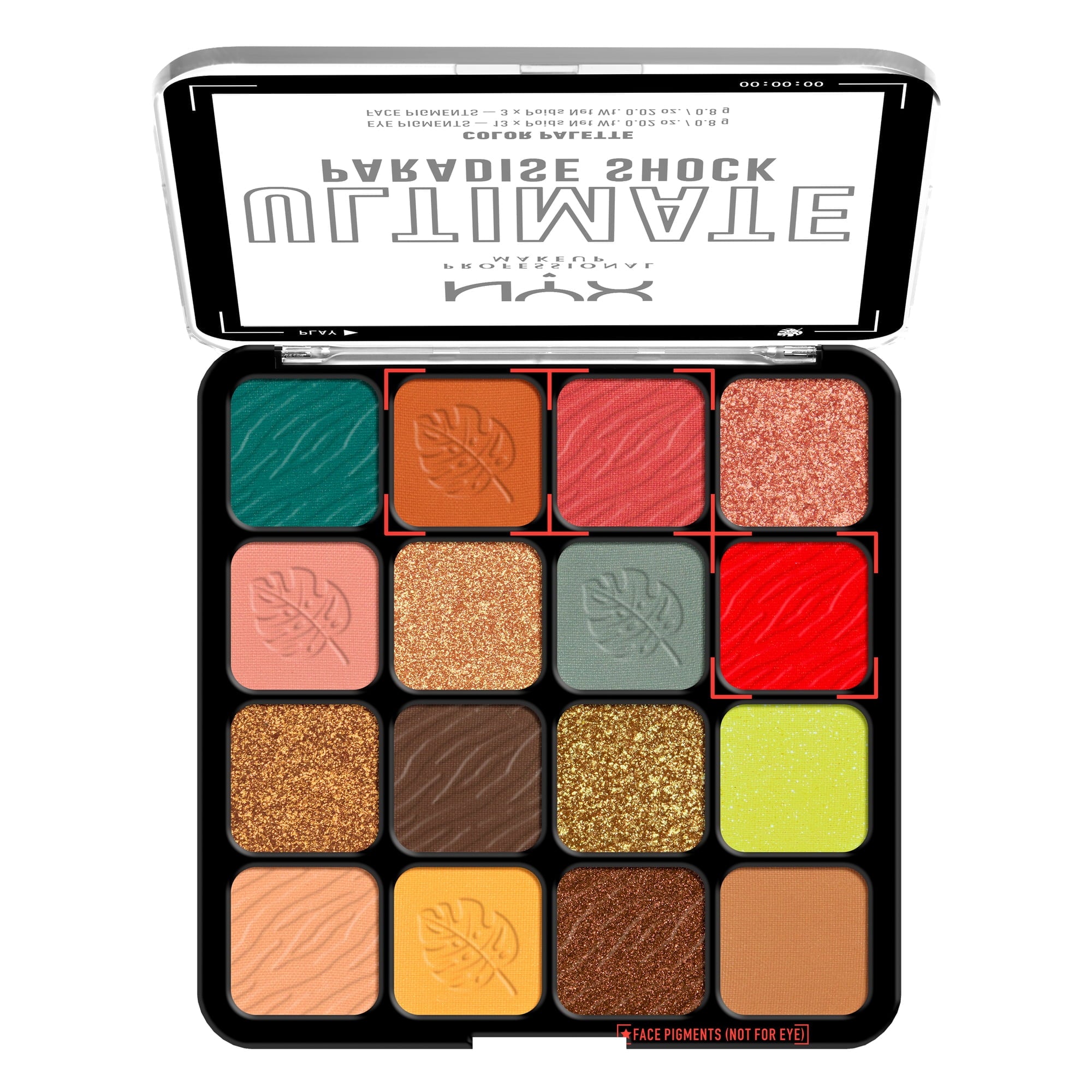 NYX Professional Makeup Ultimate Color Palette, Paradise Shock