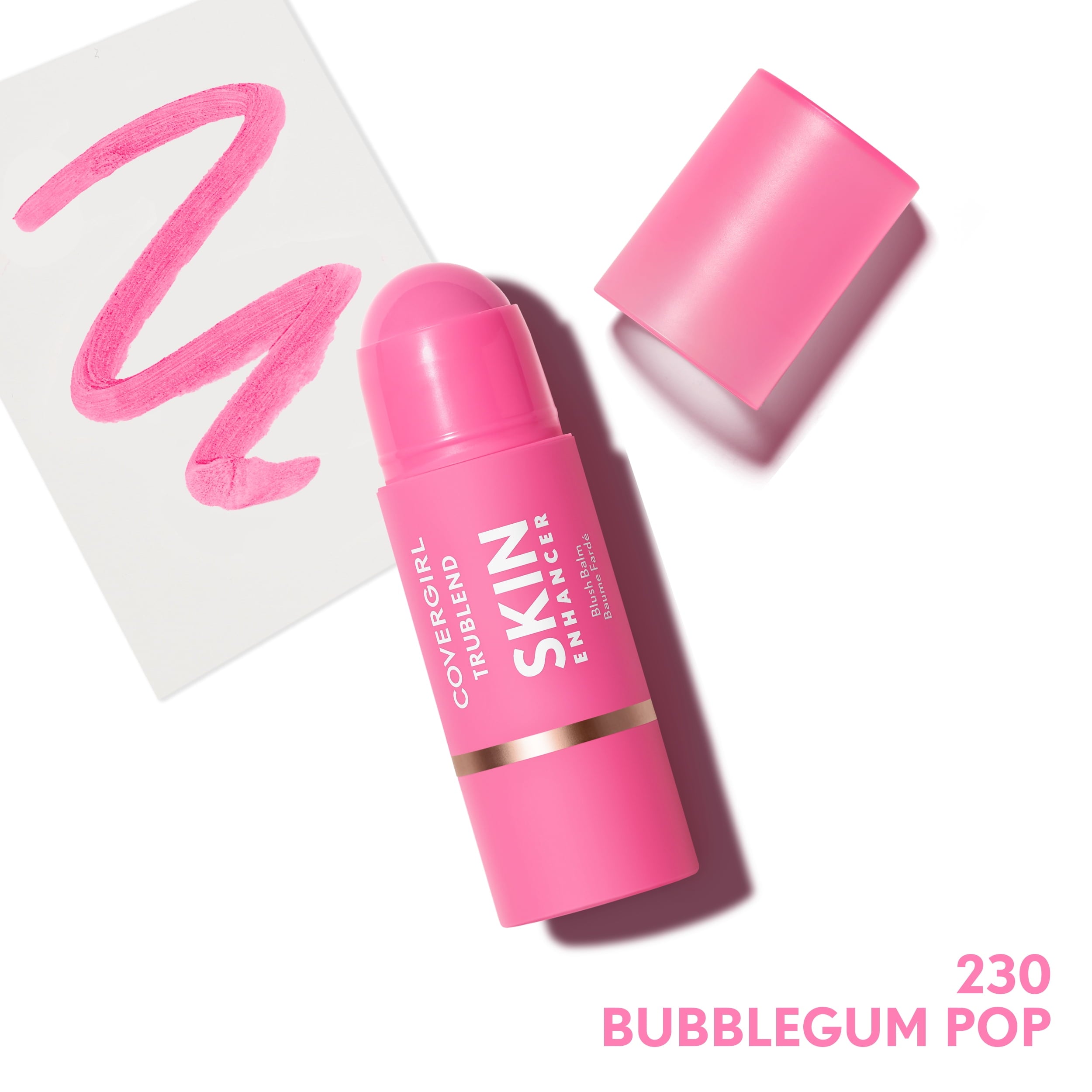 COVERGIRL TruBlend Skin Enhancer Blush Balm, Bubblegum Pop 230, 0.21 oz