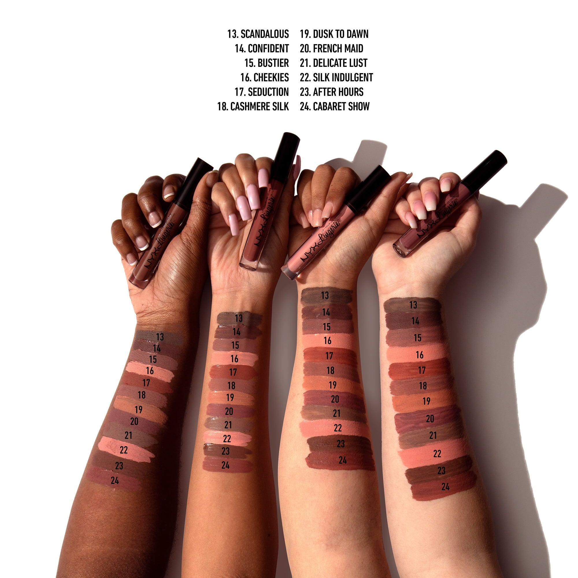 NYX Professional Makeup Lip Lingerie, Long-Lasting Matte Liquid Lipstick with Vitamin E, Bustier, 0.16 Oz
