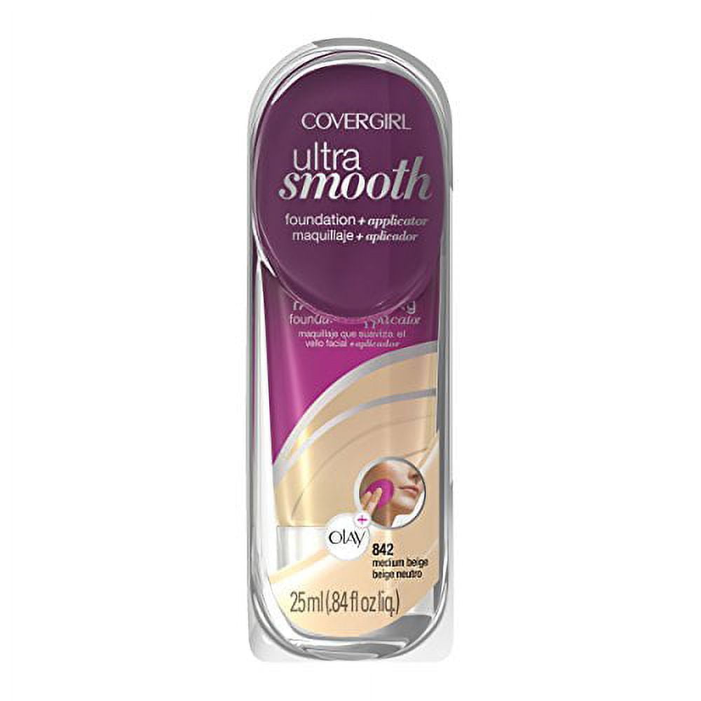 CoverGirl UltraSmooth Foundation + Applicator, Medium Beige [842] 0.84 oz