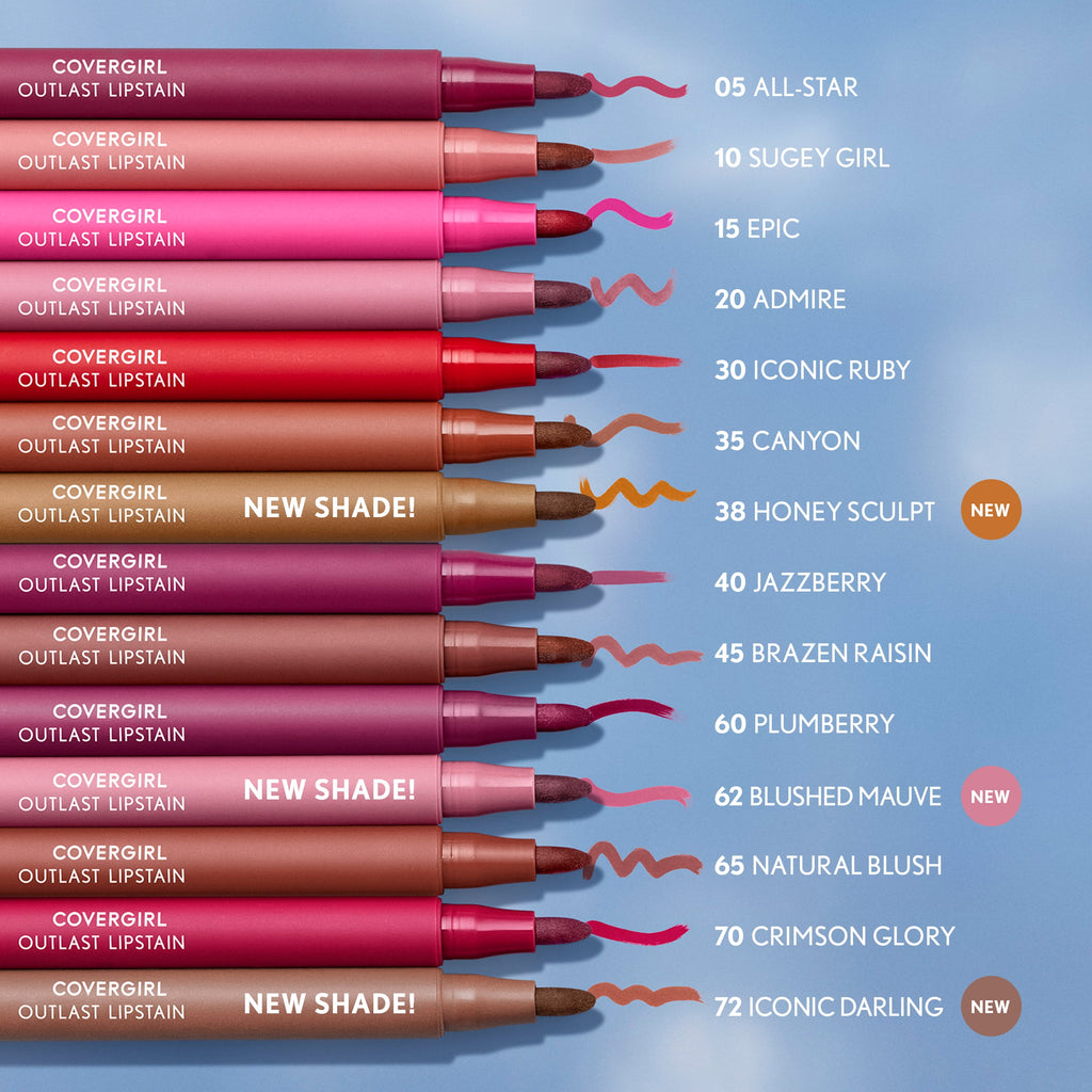 COVERGIRL Outlast Lipstain, 62 Blushed Mauve, 0.05 fl oz