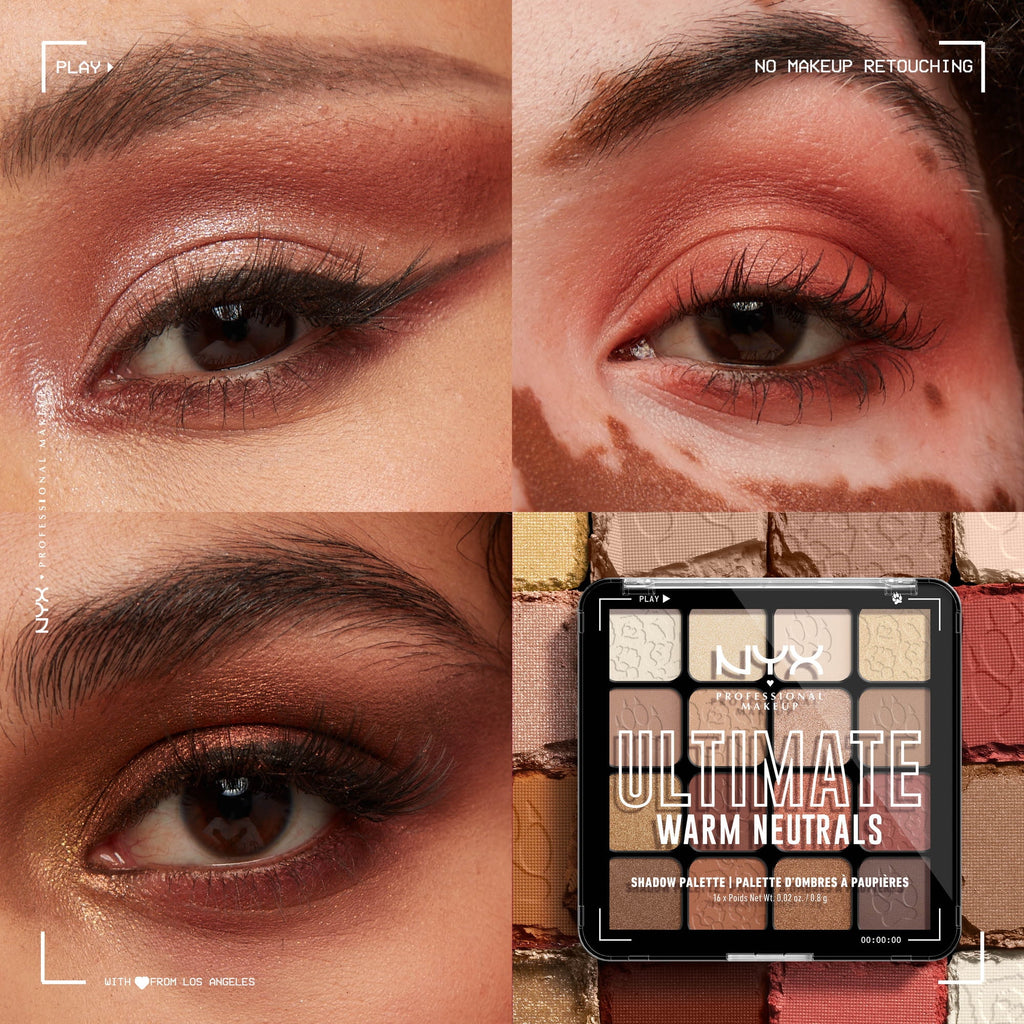 NYX Professional Makeup Ultimate Eye Shadow Palette, Warm Neutrals