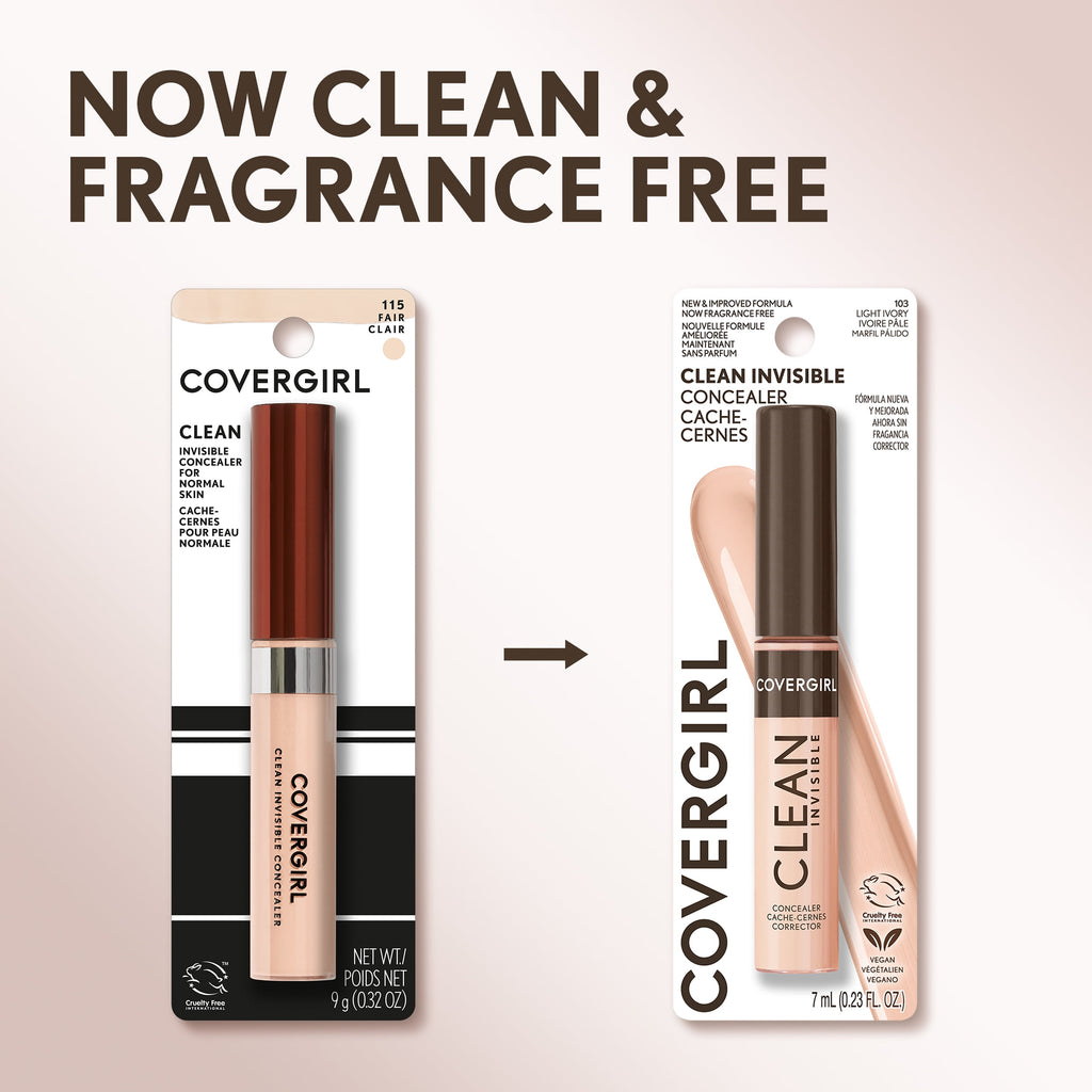 COVERGIRL Clean Invisible Liquid Concealer, 140 Natural Beige, 0.23 fl oz