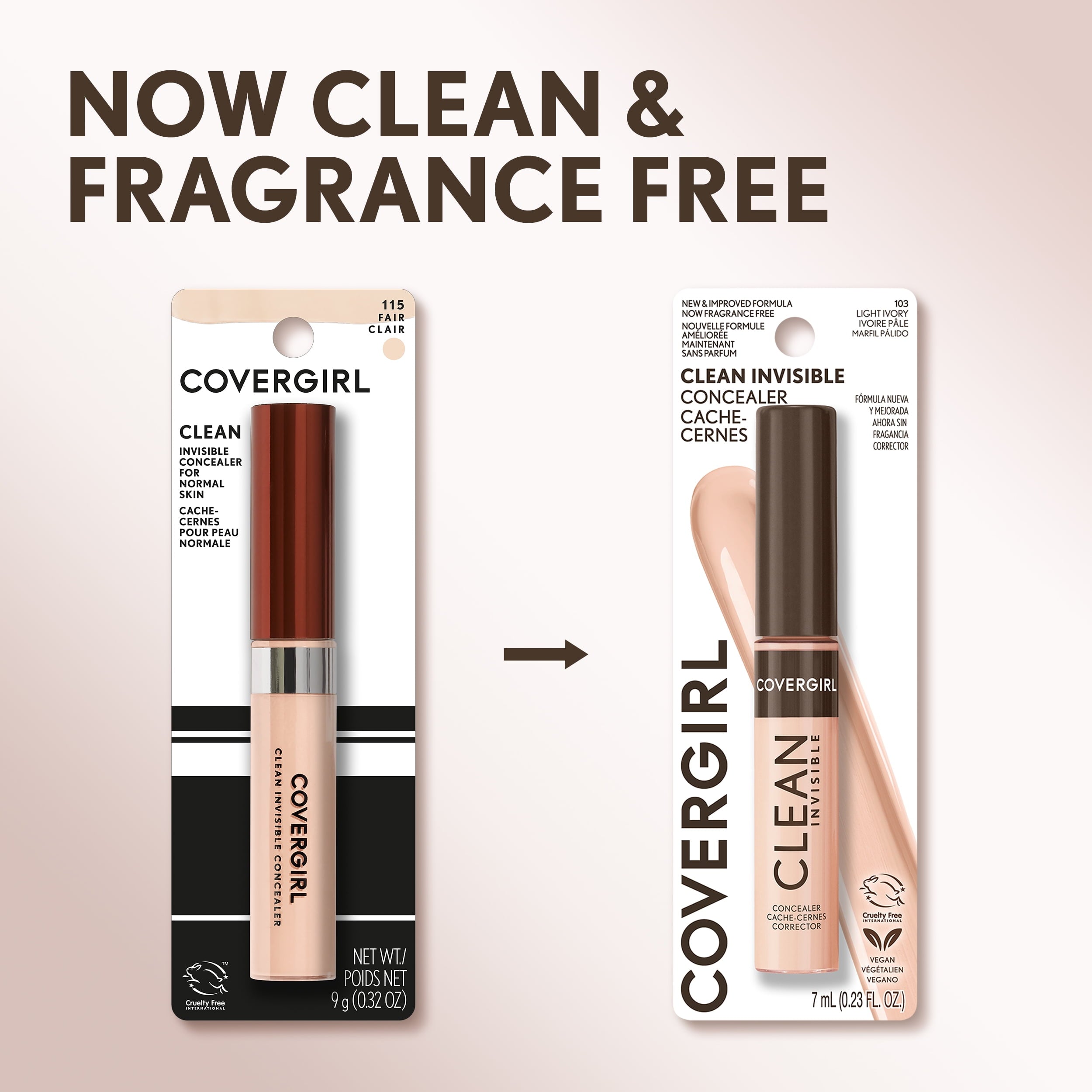 COVERGIRL Clean Invisible Liquid Concealer, 140 Natural Beige, 0.23 fl oz