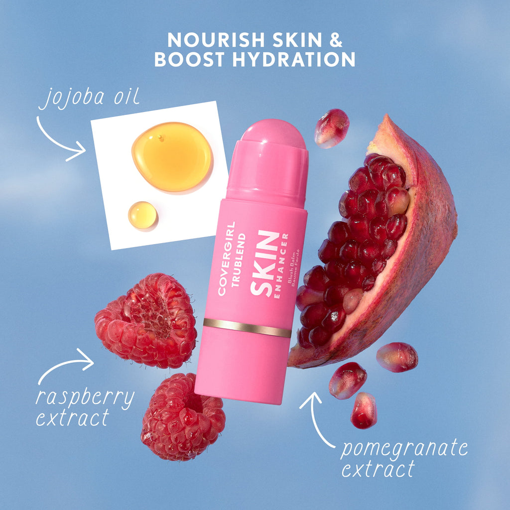COVERGIRL TruBlend Skin Enhancer Blush Balm, 255 Midnight Plum, 0.21 oz