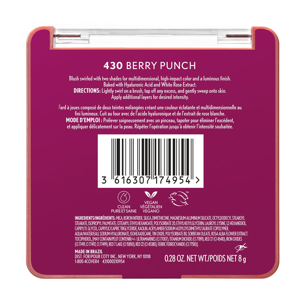 COVERGIRL TruBlend Skin Enhancer Baked Luminous Blush, 430 Berry Punch, 0.28oz