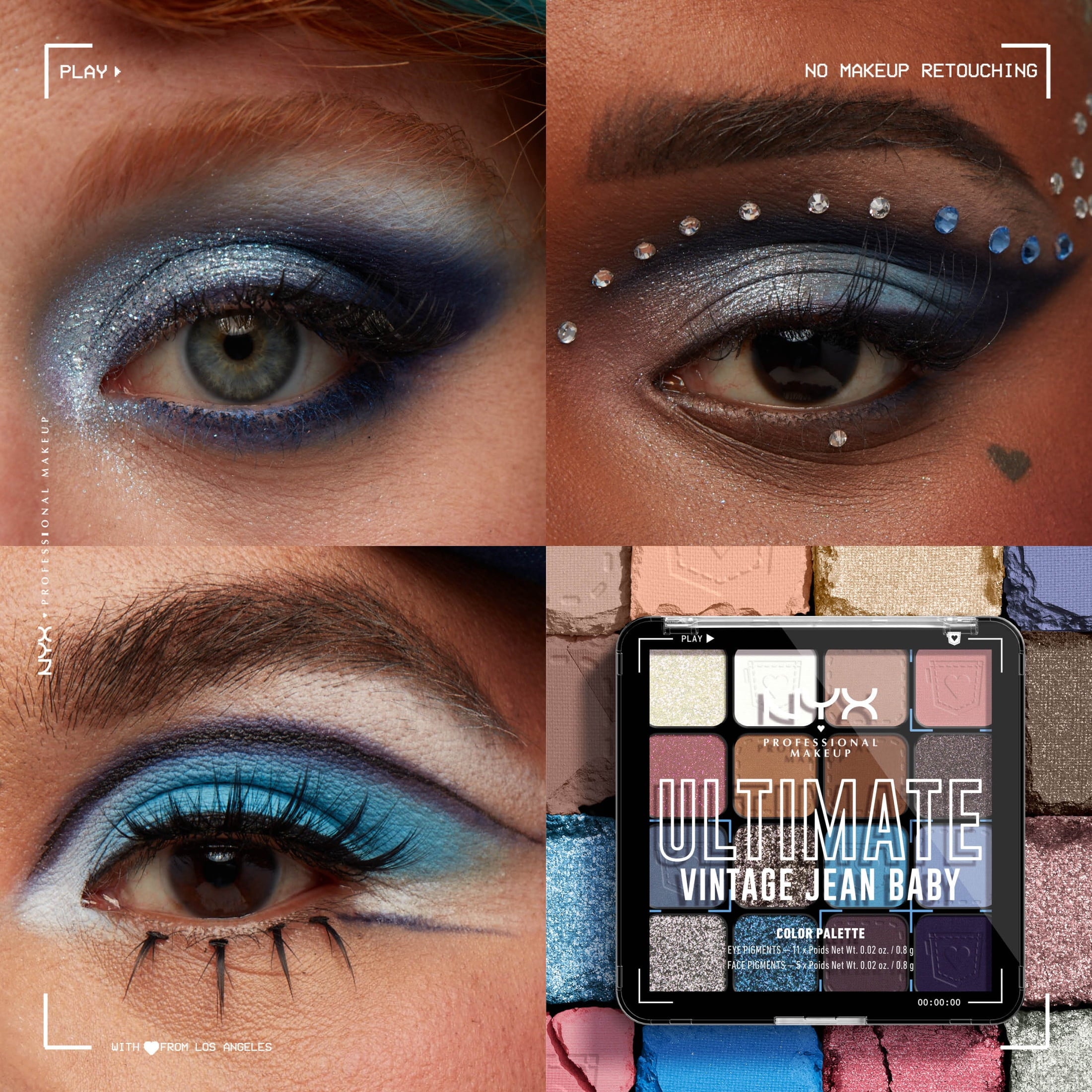 NYX Professional Makeup Ultimate Color Palette, Vintage Jean Baby