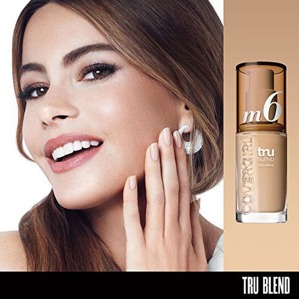 COVERGIRL truBlend Liquid Foundation Makeup Perfect Beige M6, 1 oz