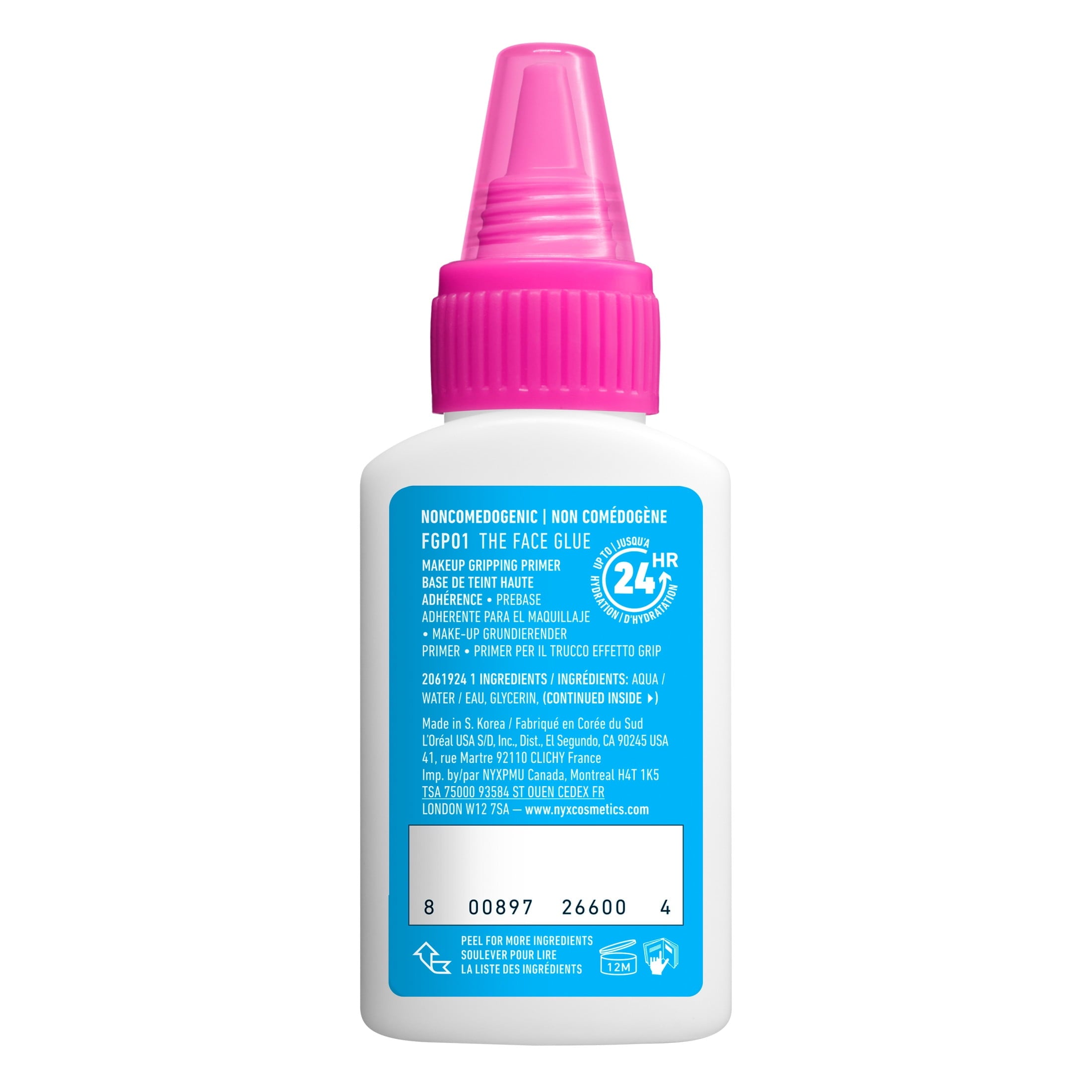 NYX Professional Makeup The Face Glue Primer with Polyglutamic Acid and Maple Syrup, 1.18 fl oz