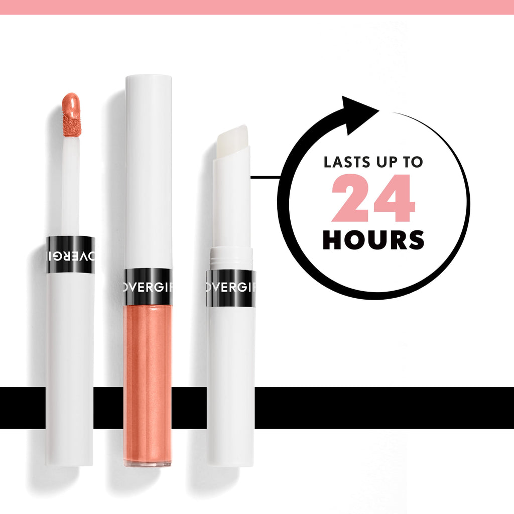 COVERGIRL Outlast All-Day Lip Color Liquid Lipstick and Moisturizing Topcoat, Always Rosy