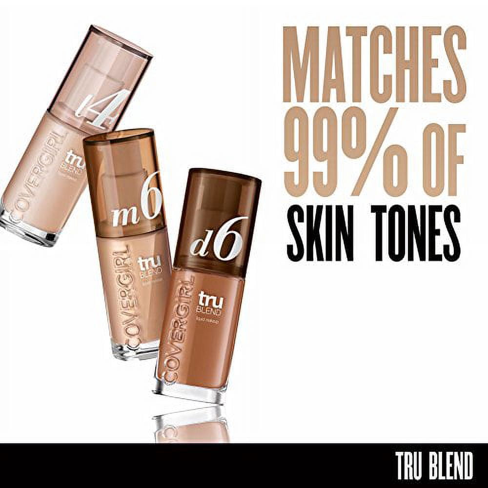 COVERGIRL truBlend Liquid Foundation Makeup Perfect Beige M6, 1 oz