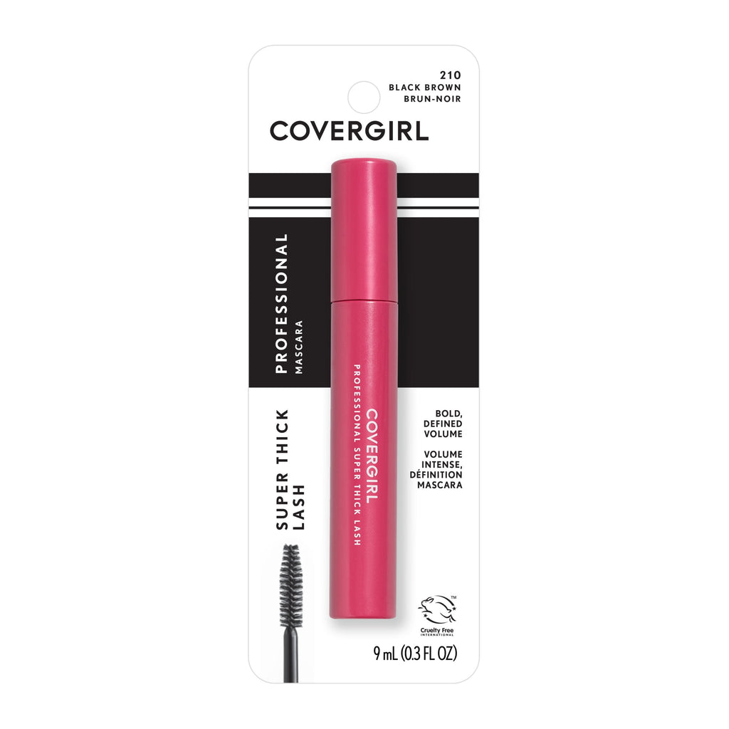 COVERGIRL Professional Super Thick Lash Mascara, 210 Black Brown, 0.3 oz