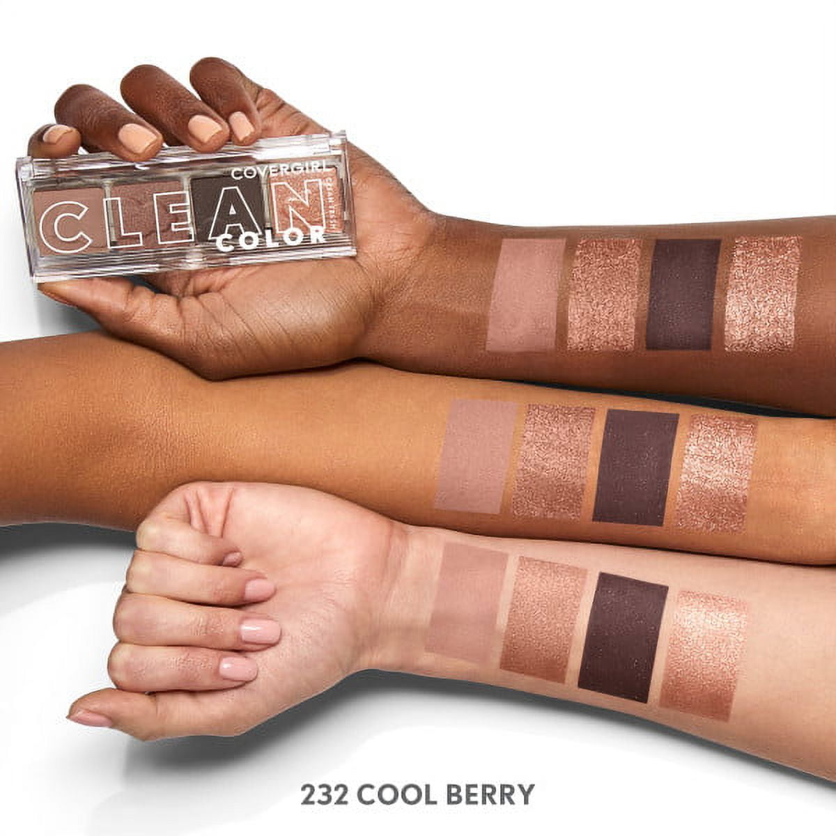 COVERGIRL Clean Fresh Clean Color Eyeshadow, 232 Cool Berry, 0.14 oz