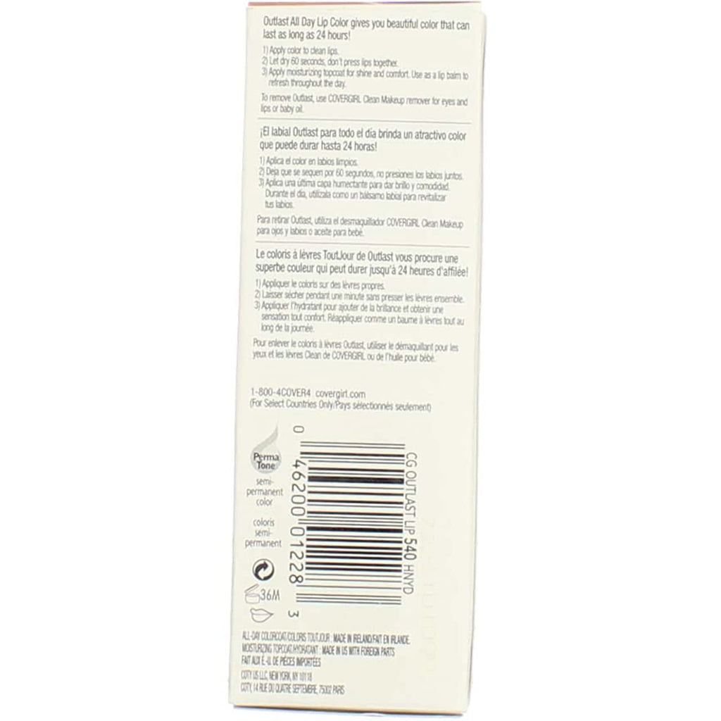 COVERGIRL Outlast All-Day Moisturizing Lip Color, Honeyed