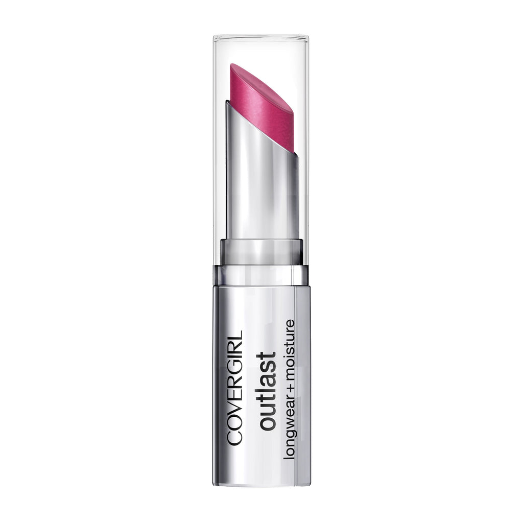 COVERGIRL Outlast Longwear Lipstick, Into the Fuchsia, 0.13 oz