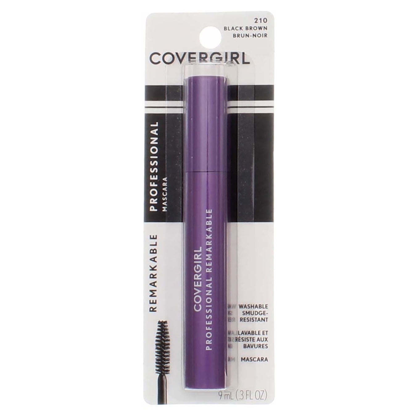 COVERGIRL Professional Remarkable Washable Mascara, Black Brown [210] 0.30 oz