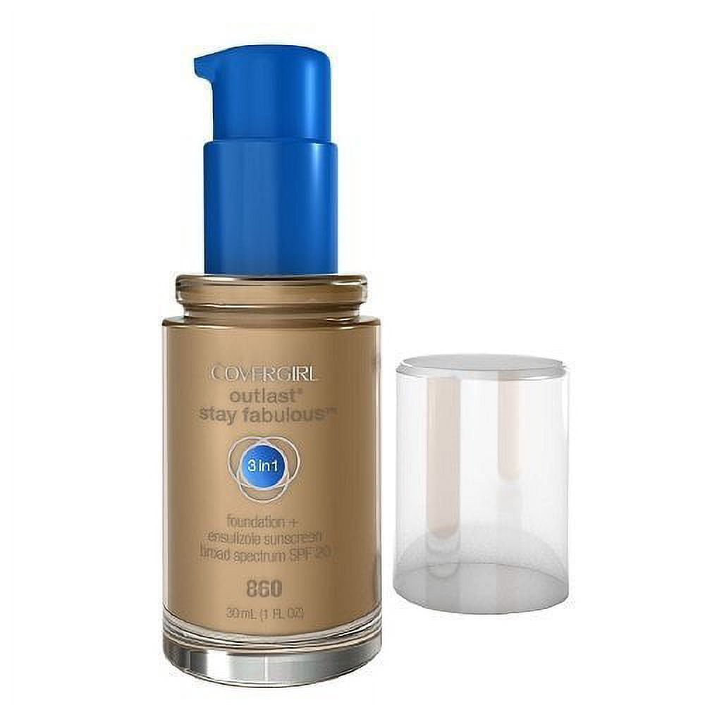 CoverGirl Outlast Outlast Stay Fabulous 3-in-1 Foundation + Broad Spectrum SPF 20, Classic Tan 860 1 fl oz (30 ml) by AB
