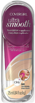 CoverGirl UltraSmooth Foundation + Applicator, Natural Beige [840] 0.84 oz